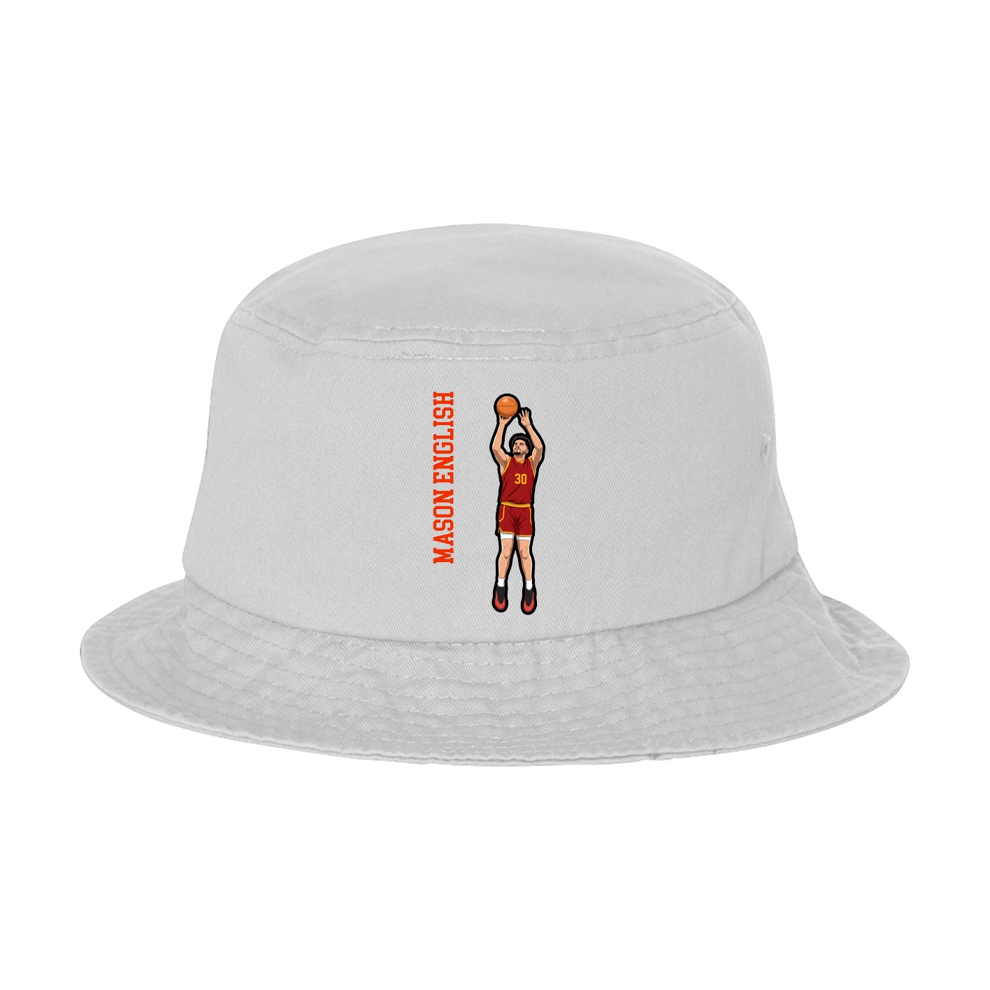Bucket Cap — Name Vertical in White