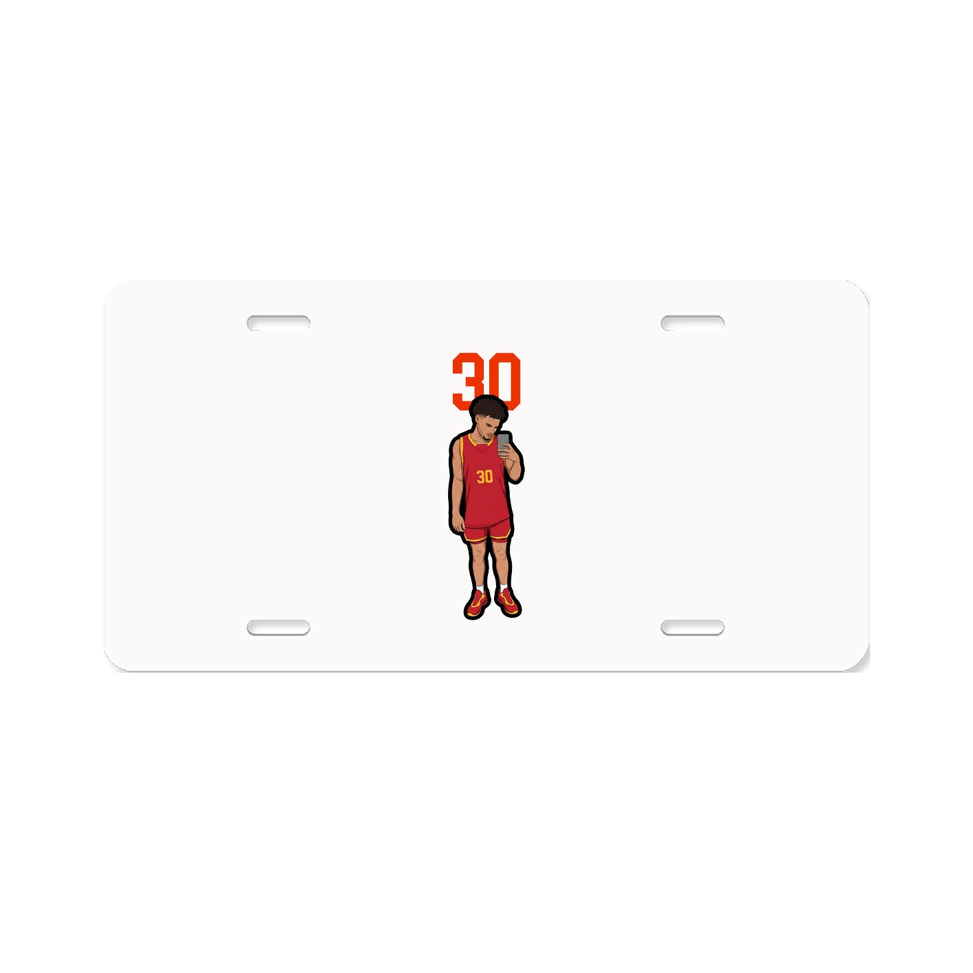 License Plate — Number Top in Classic