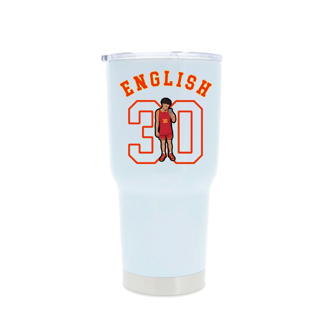 30oz Stainless Steel Tumbler — Shirsey Arch in White