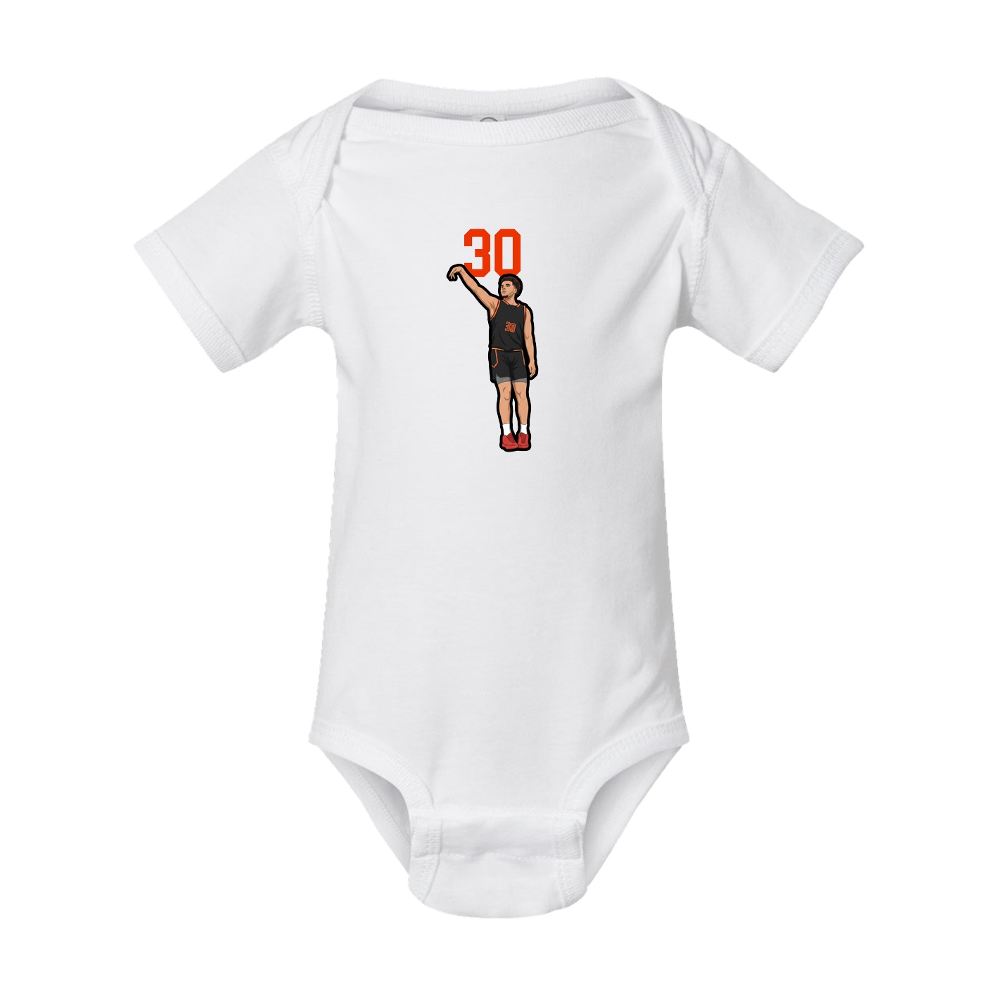 Baby Onesie — Number Top in White