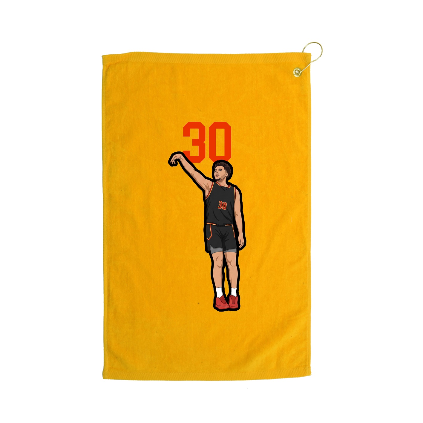 Golf Towel — Number Top in Gold