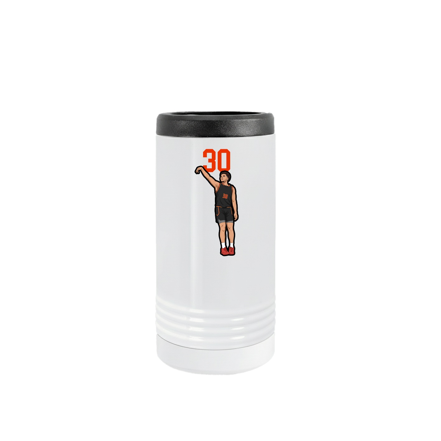 Slim Beverage Holder — Number Top in White