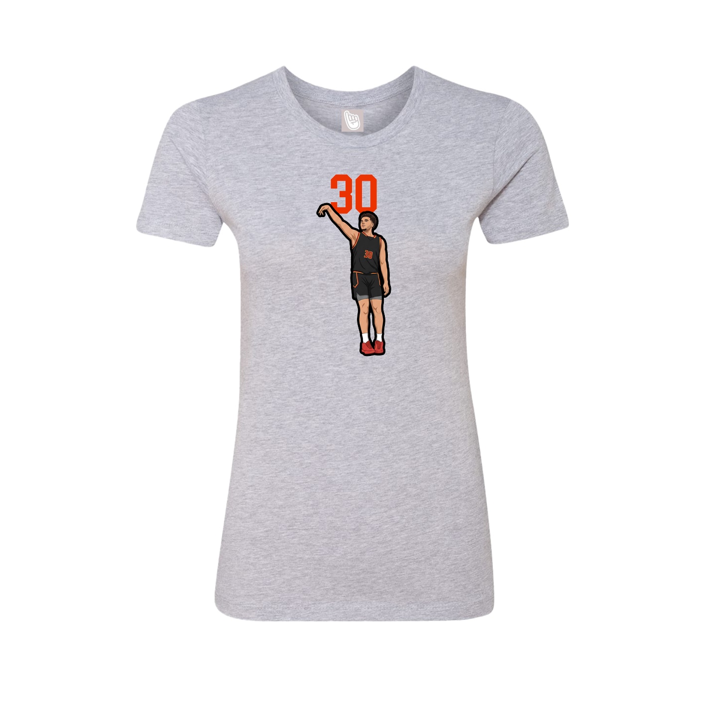 Womens Tee — Number Top in Grey