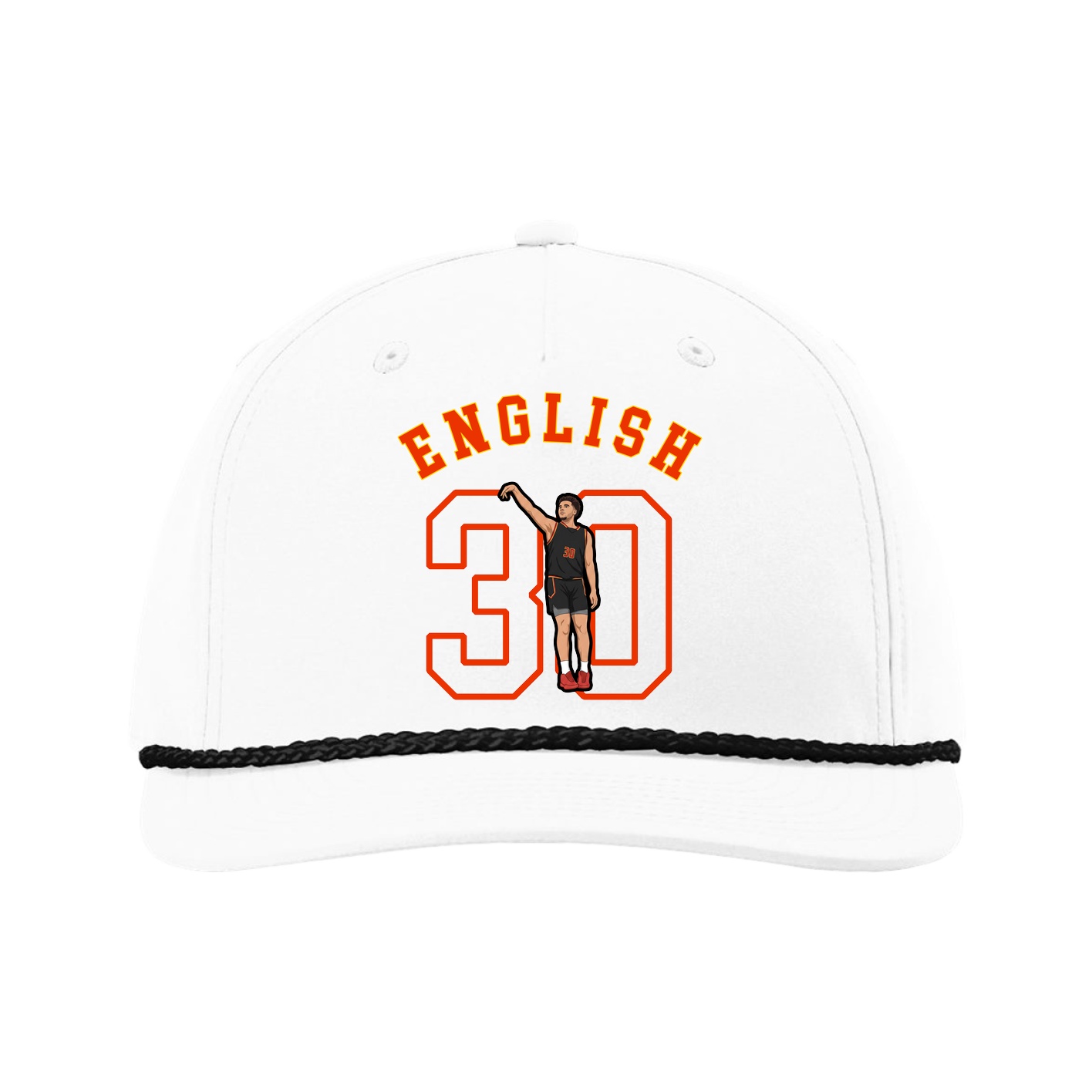 Five-Panel Classic Rope Cap — Shirsey Arch in White