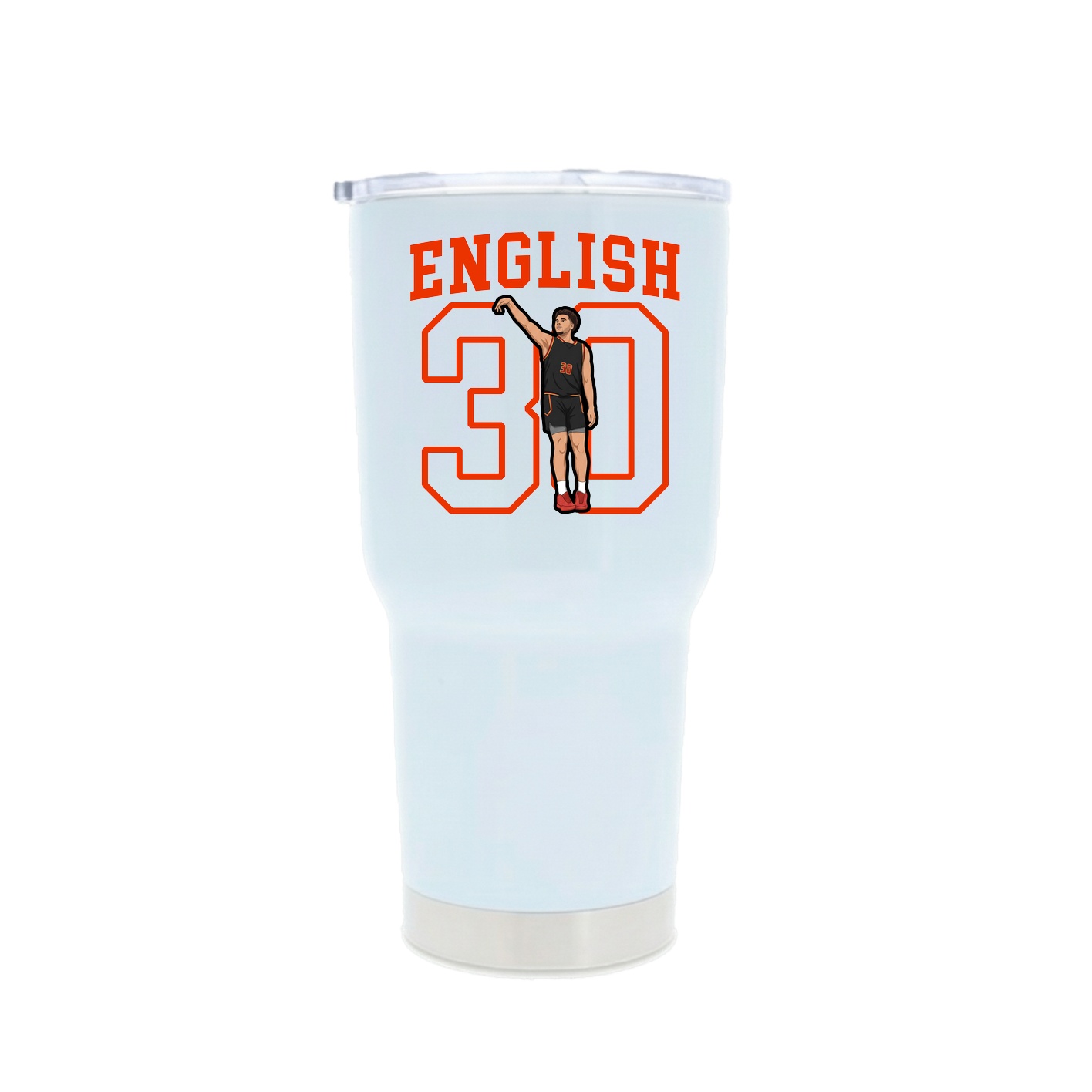 30oz Stainless Steel Tumbler — Shirsey in White