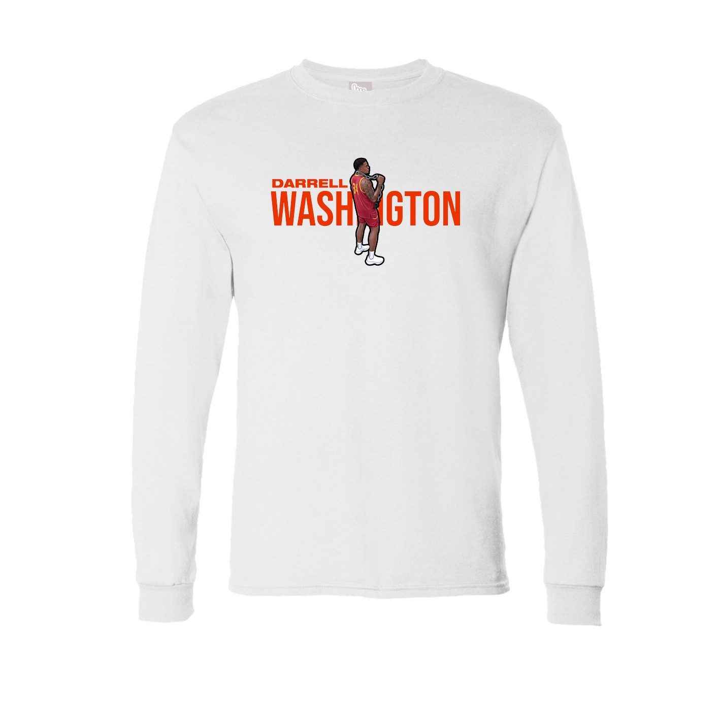 Long Sleeve Tee — Player Name in White