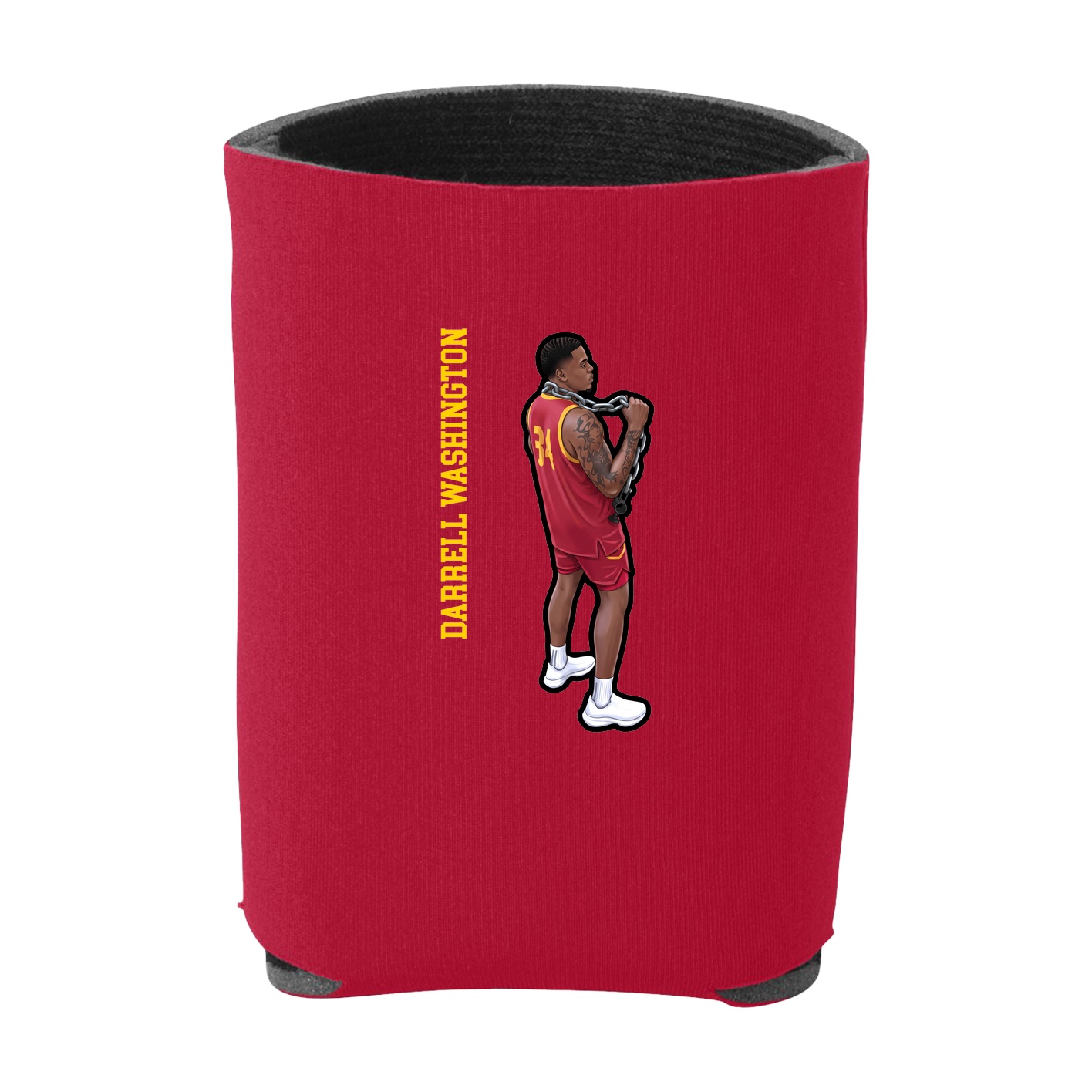 Can Holder — Name Vertical in Red