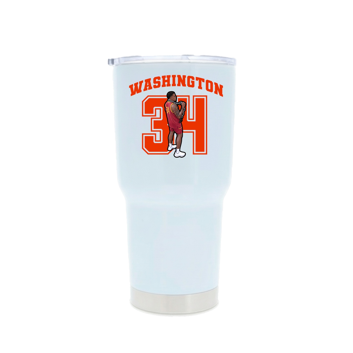 30oz Stainless Steel Tumbler — Number in White