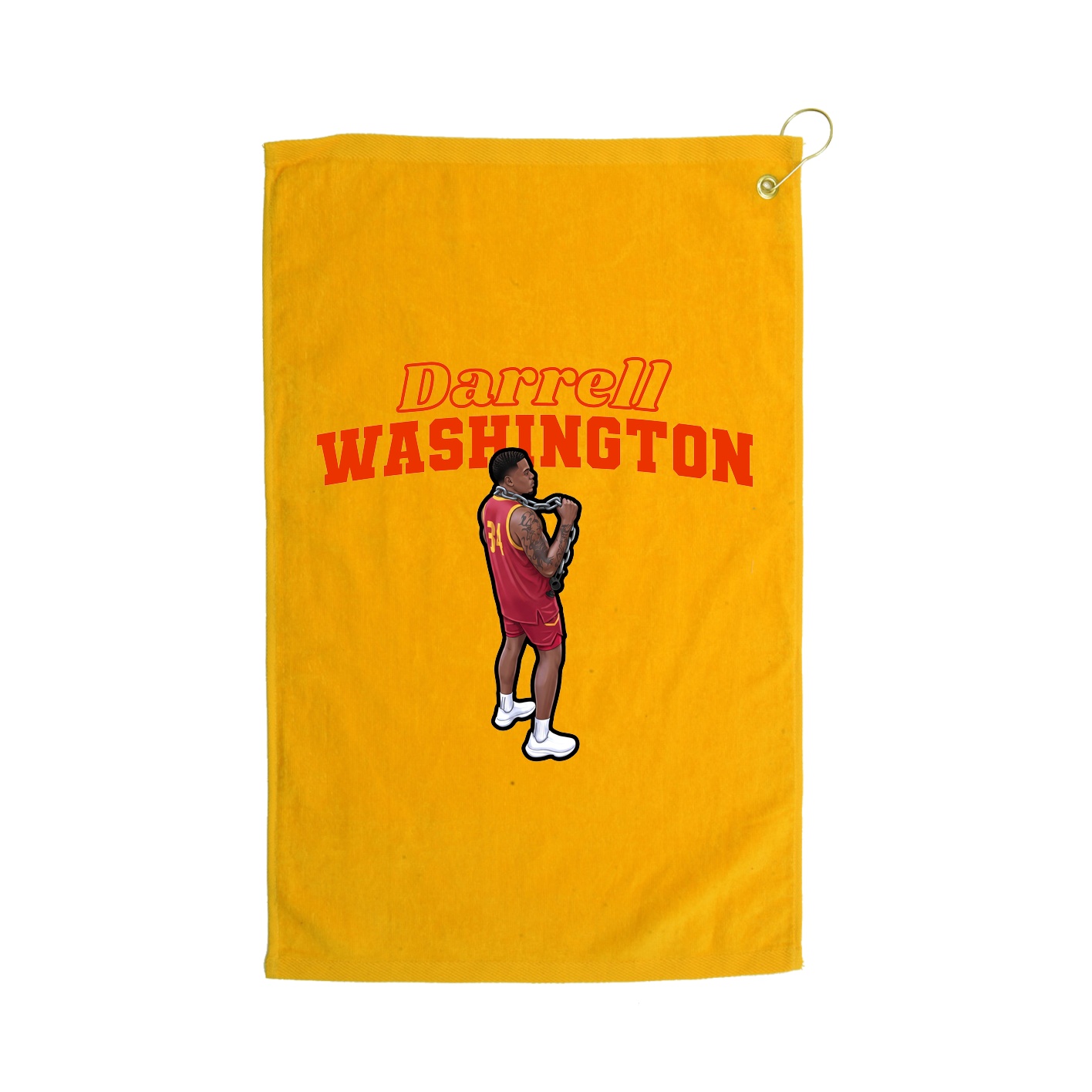 Golf Towel — Name Arch in Gold