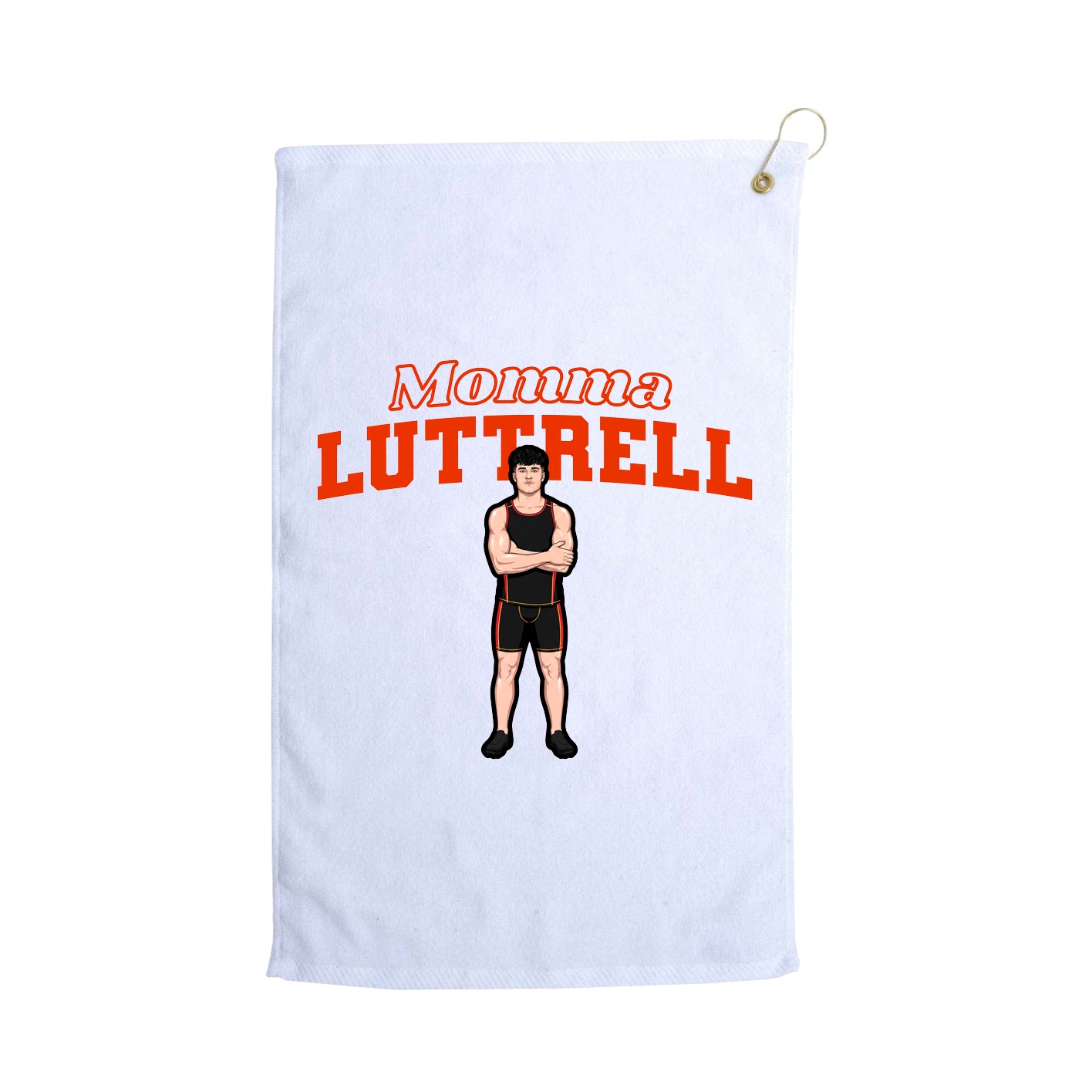 Golf Towel — Mothers Day Block in White