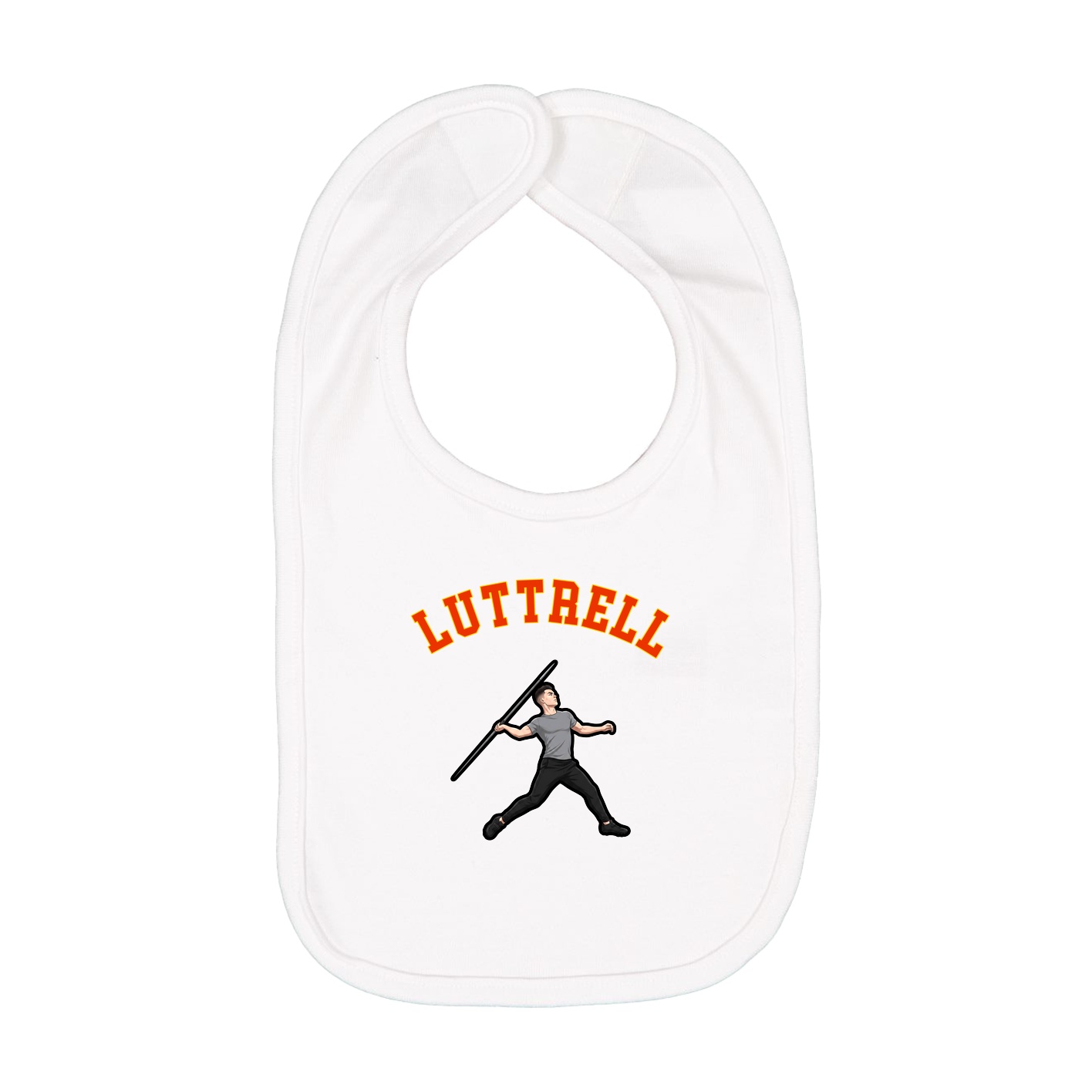 Infant Bib — Shirsey Arch in White