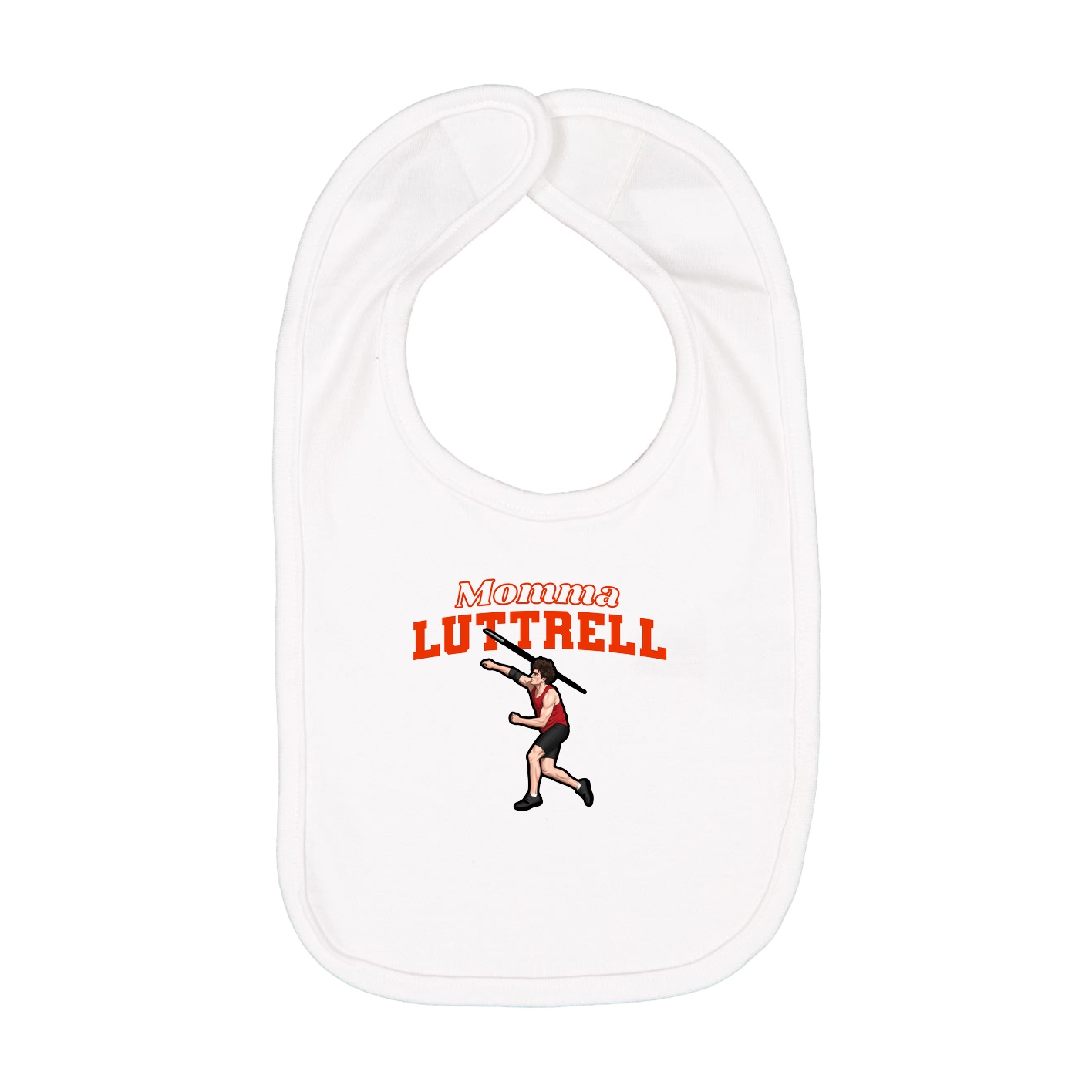 Infant Bib — Mothers Day Block in White