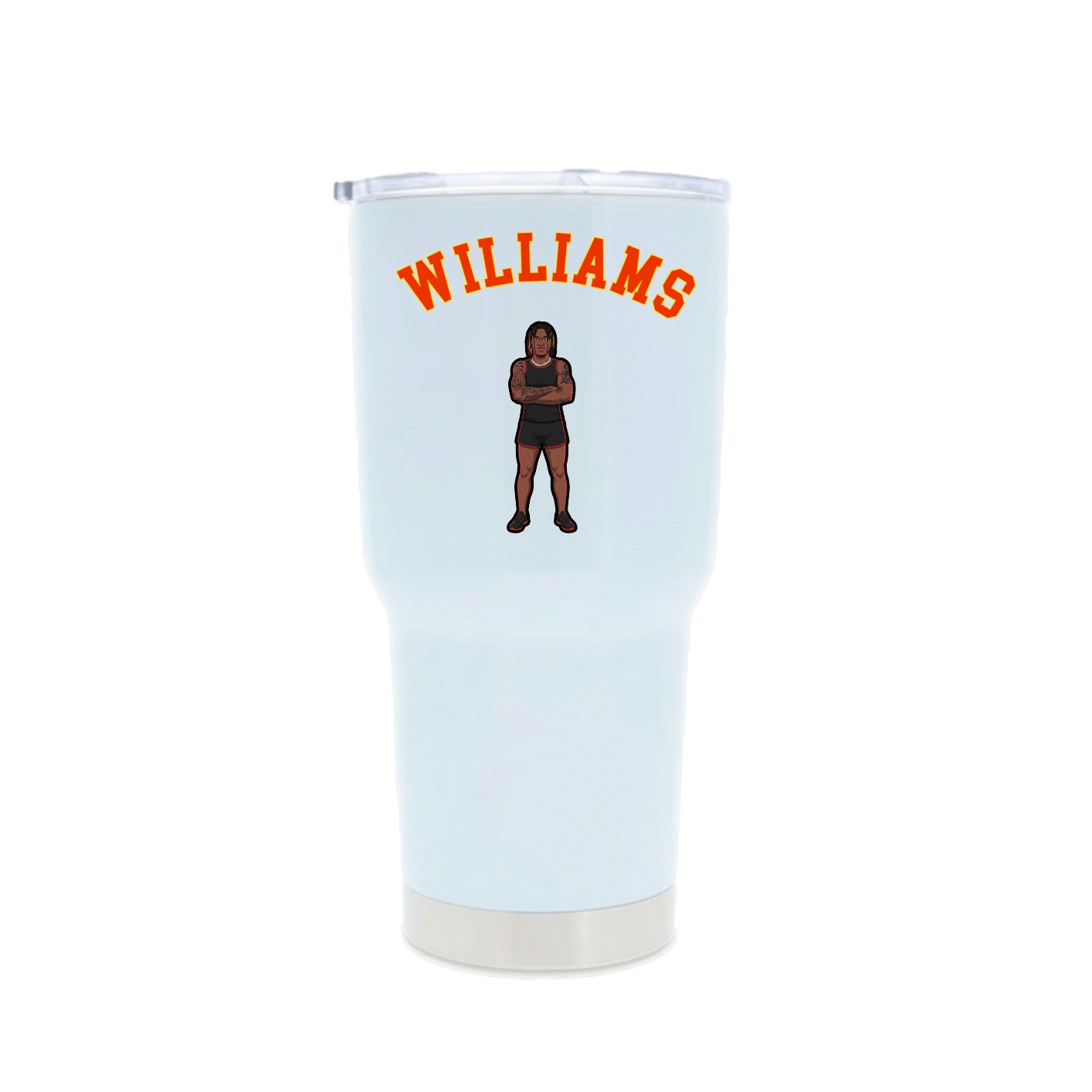 30oz Stainless Steel Tumbler — Shirsey Arch in White