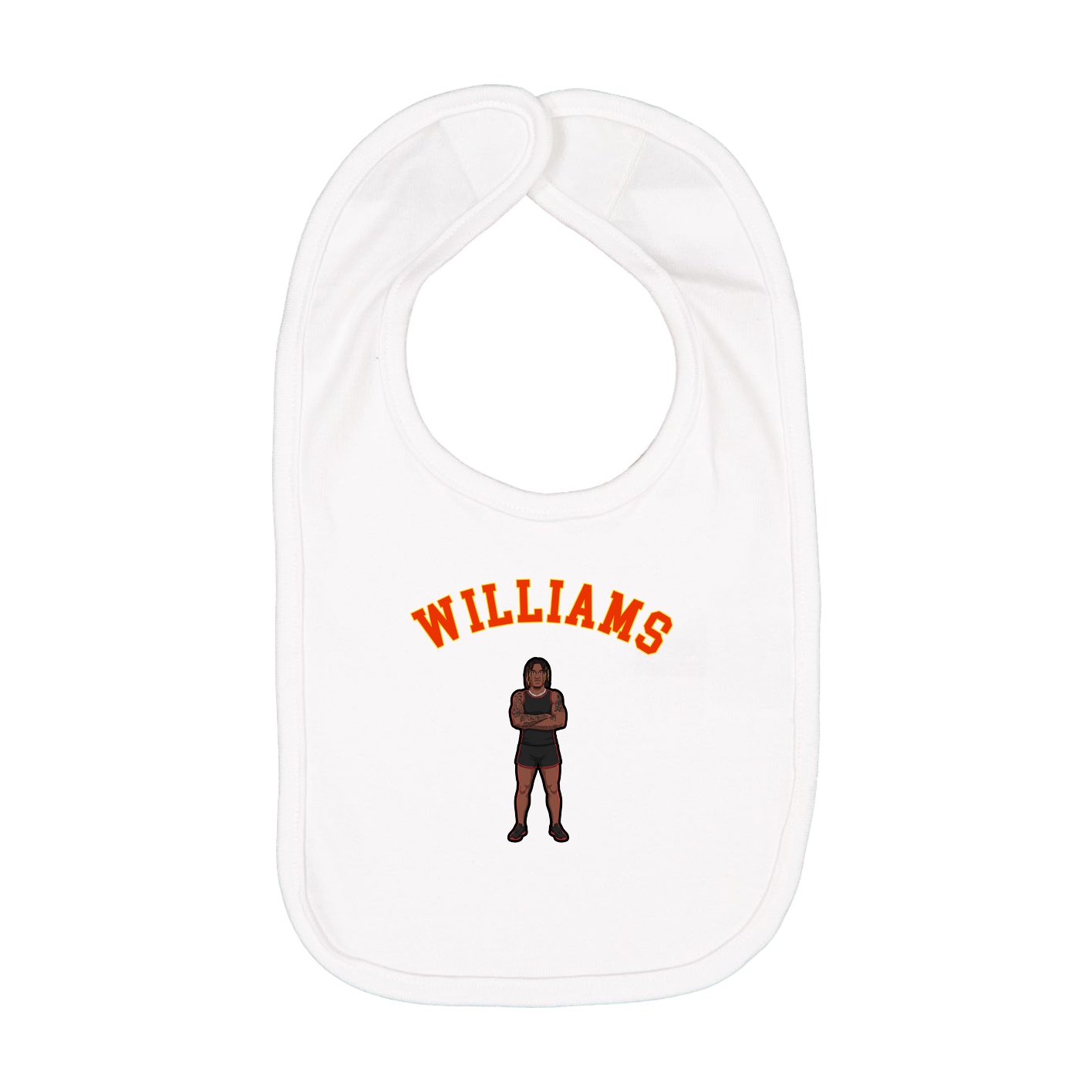 Infant Bib — Shirsey Arch in White