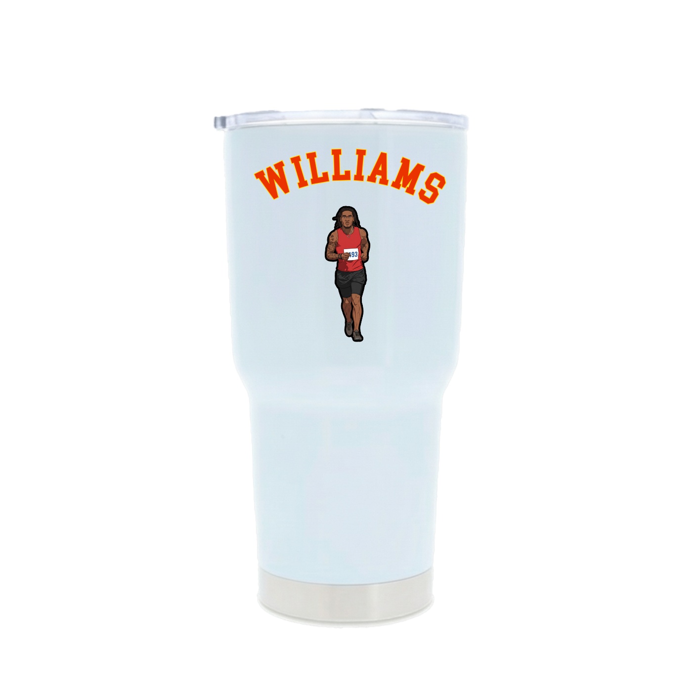 30oz Stainless Steel Tumbler — Shirsey Arch in White
