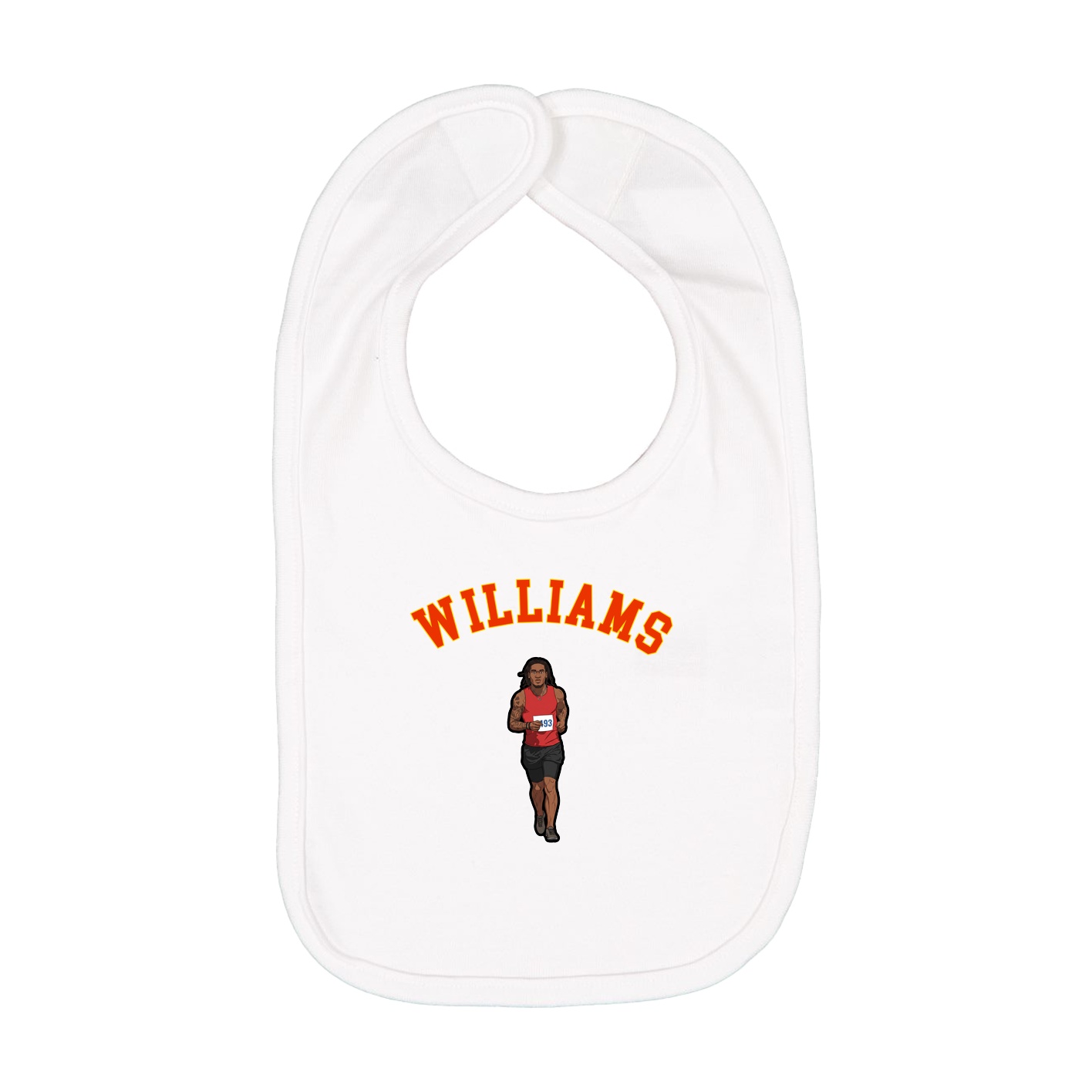 Infant Bib — Shirsey Arch in White