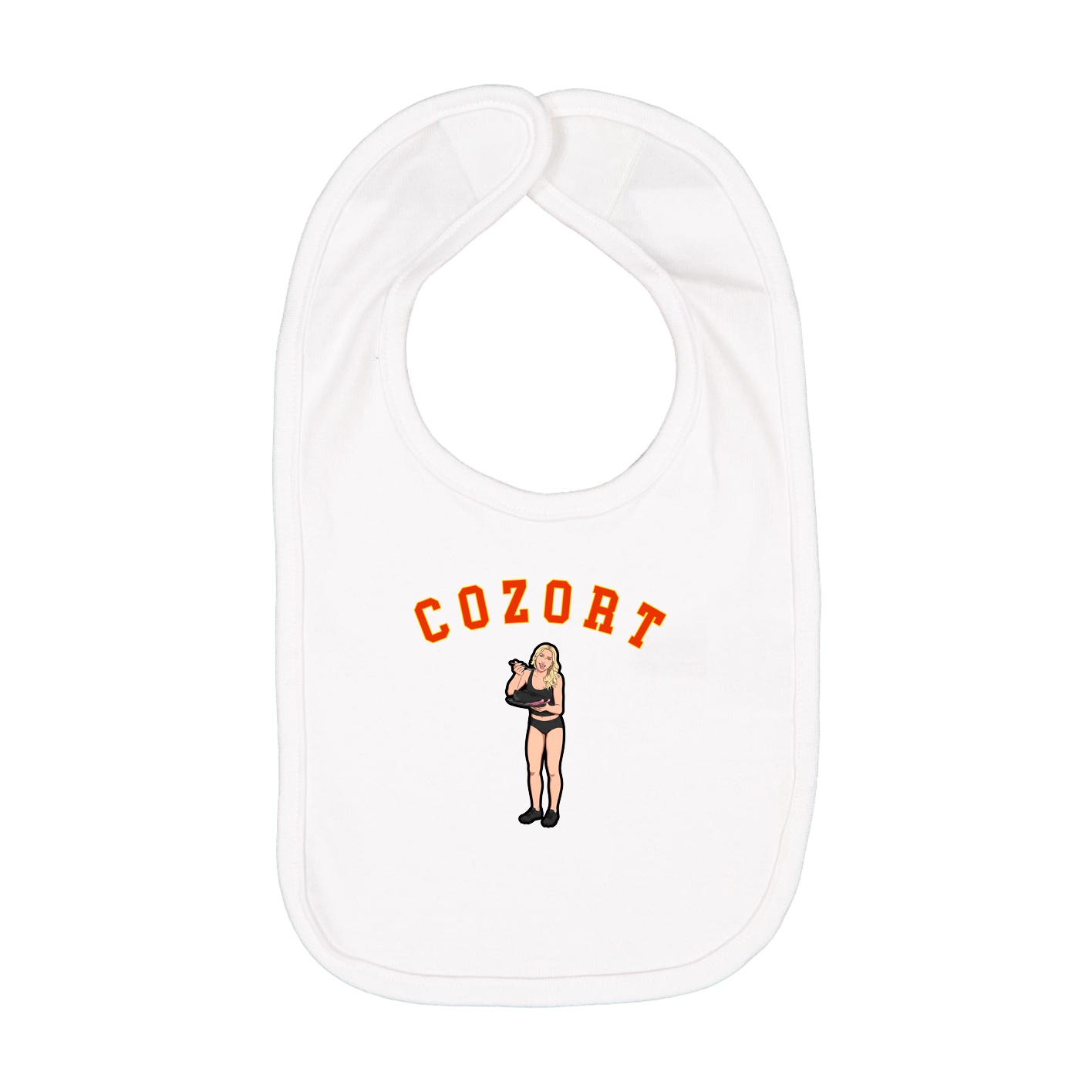 Infant Bib — Shirsey Arch in White