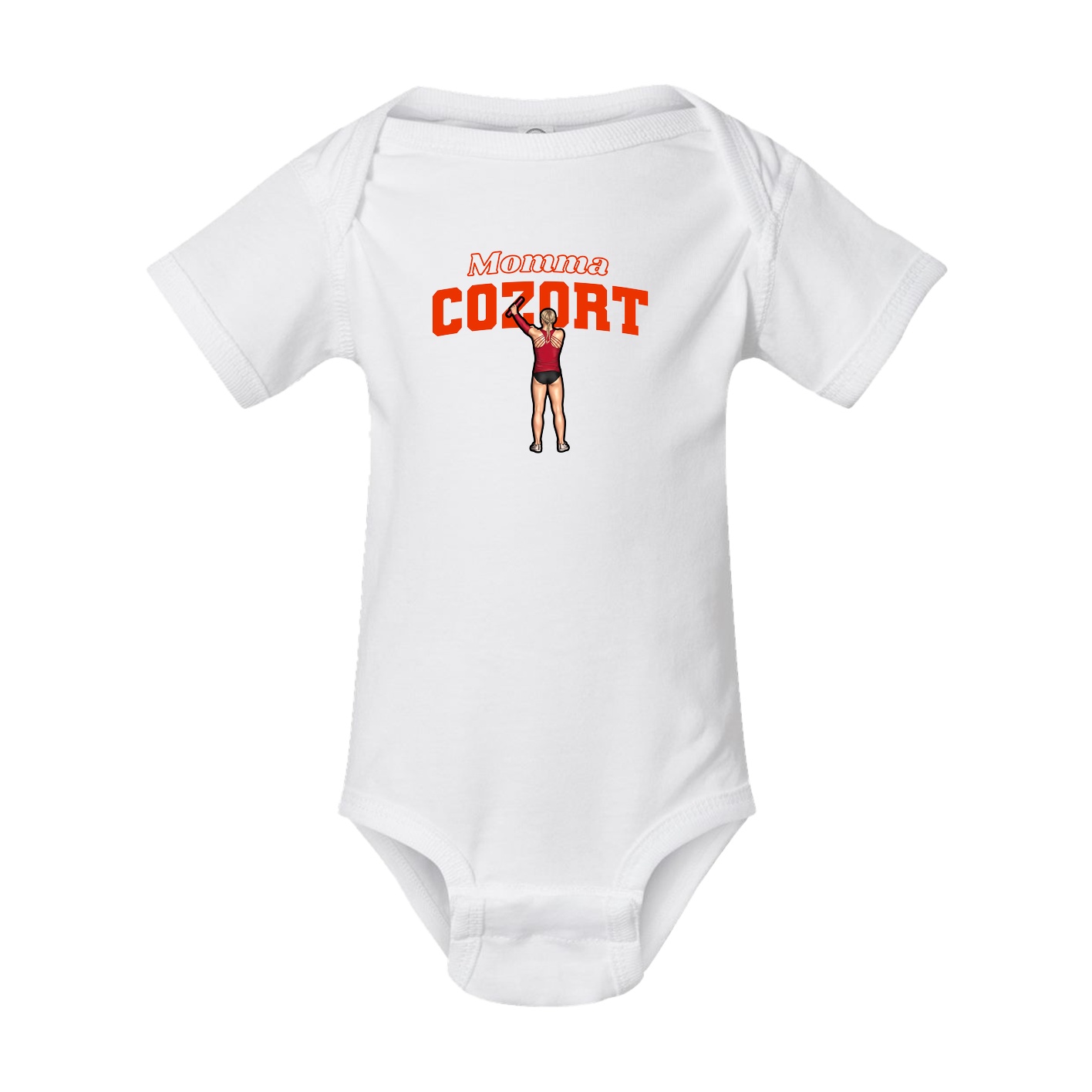 Baby Onesie — Mothers Day Block in White