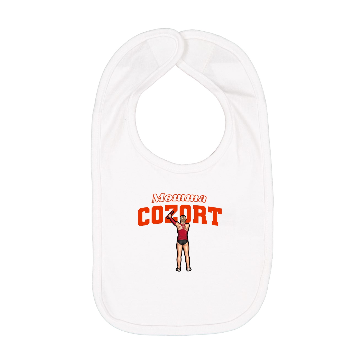 Infant Bib — Mothers Day Block in White