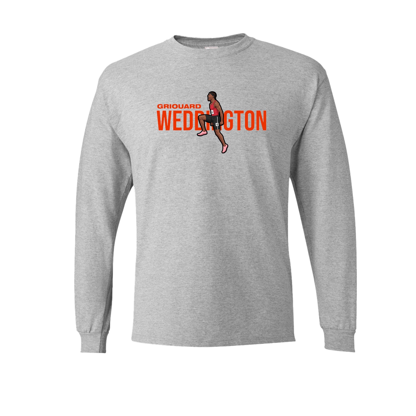 Long Sleeve Tee — Player Name in Grey