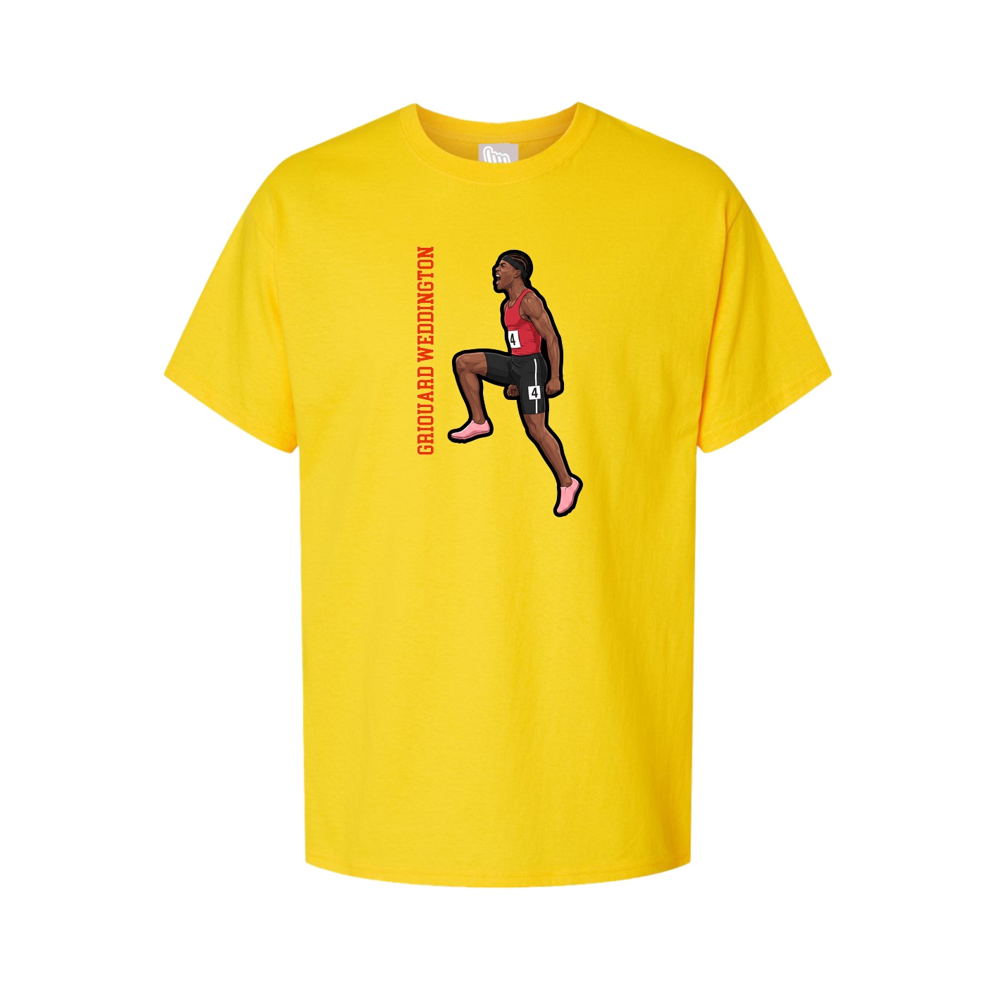 Tee — Name Vertical in Gold