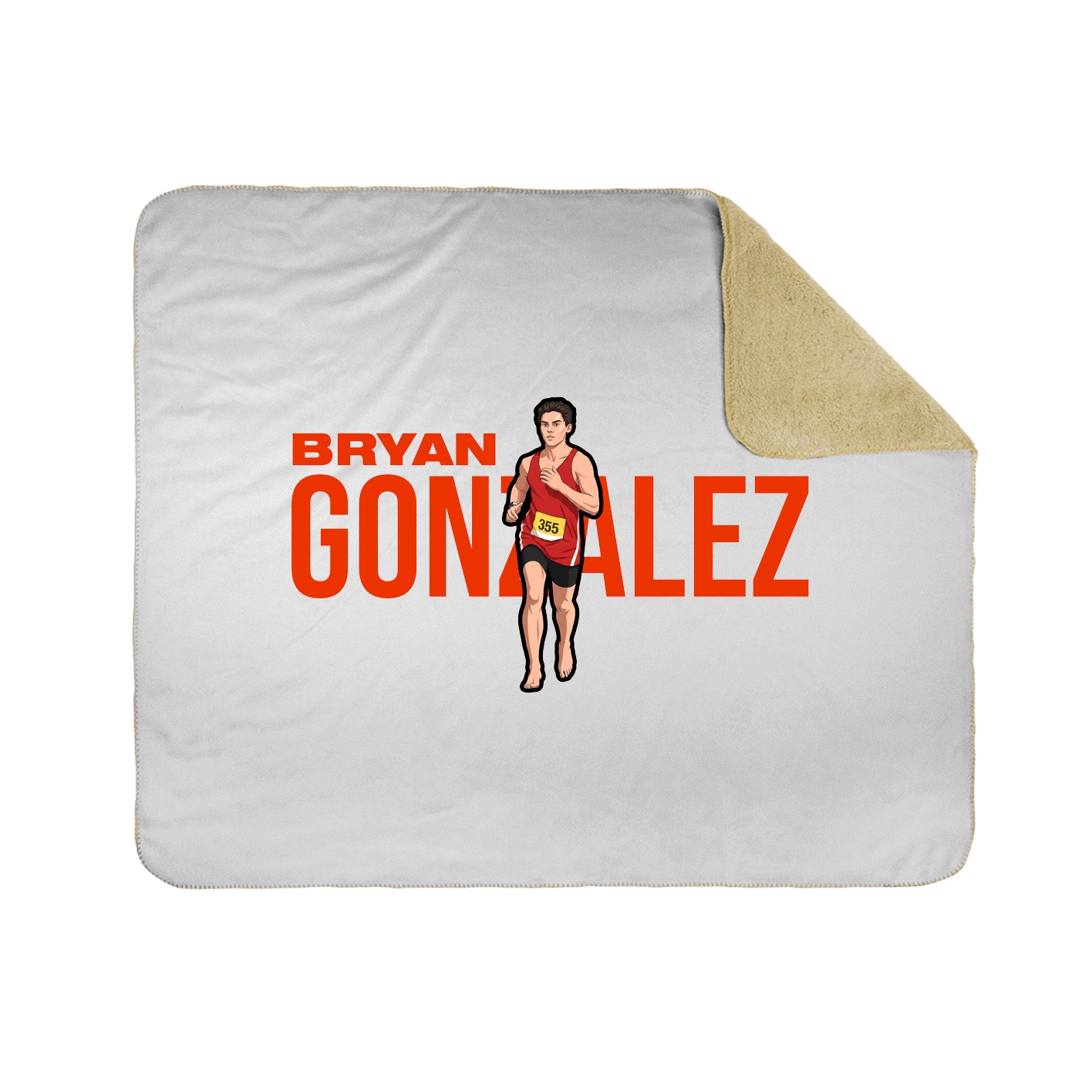 Throw Blanket — Player Name in White