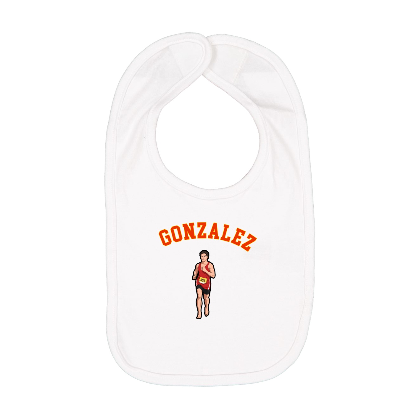 Infant Bib — Shirsey Arch in White