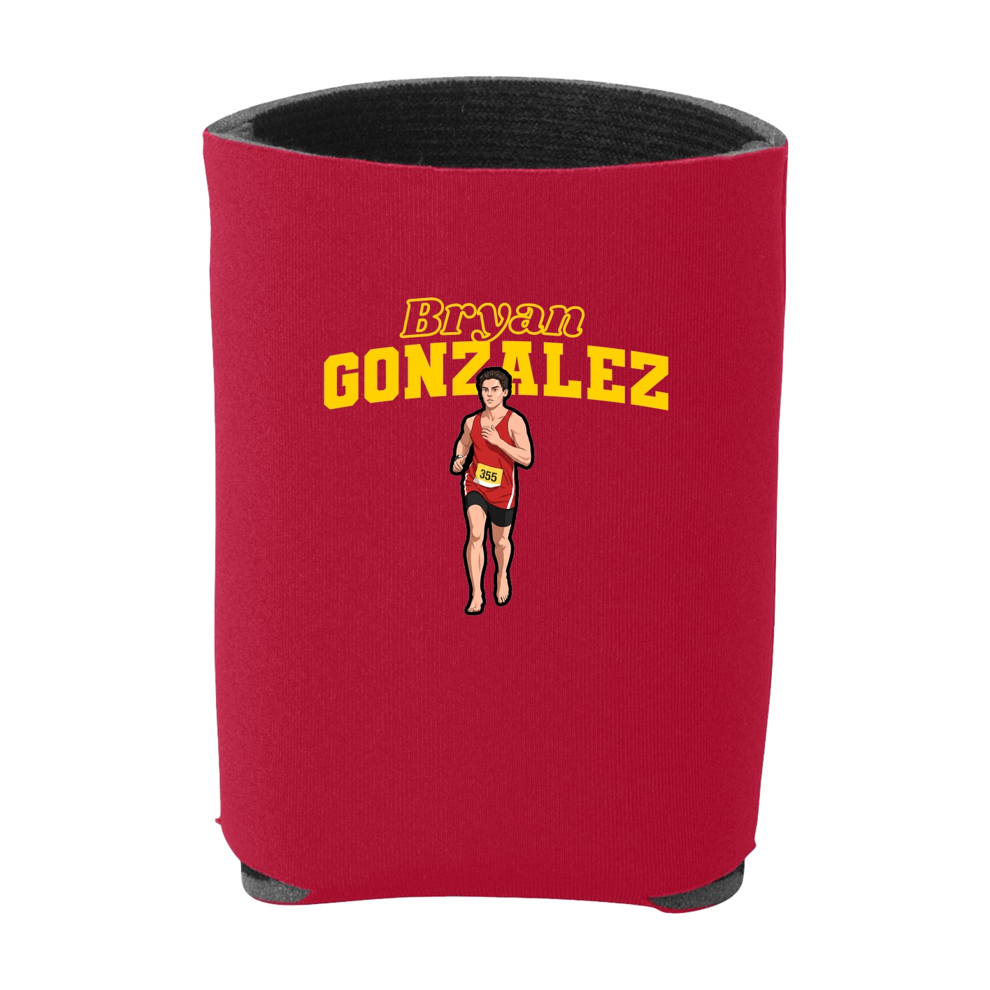 Can Holder — Name Arch in Red