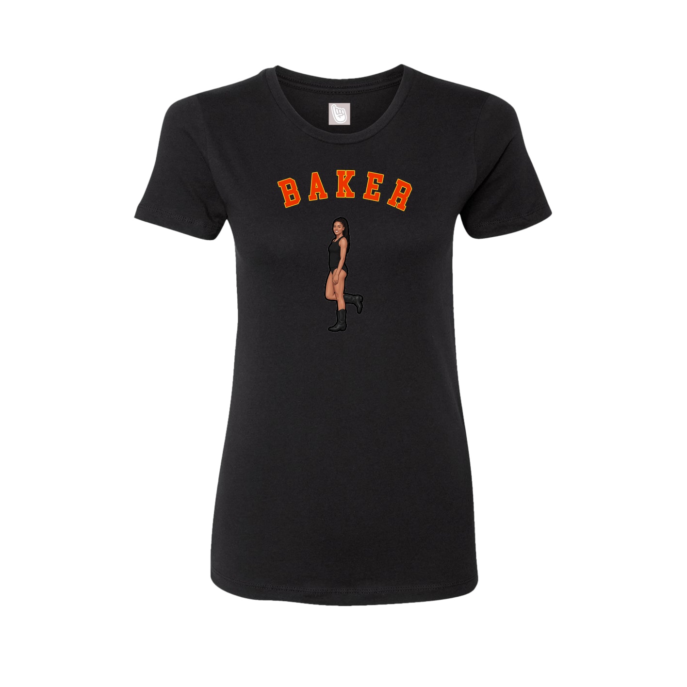 Fitted Women's Tee — Shirsey Arch in Black