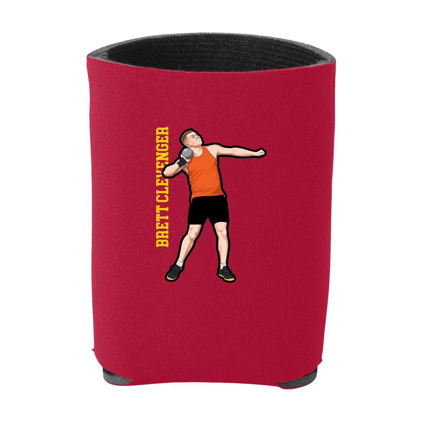 Can Holder — Name Vertical in Red