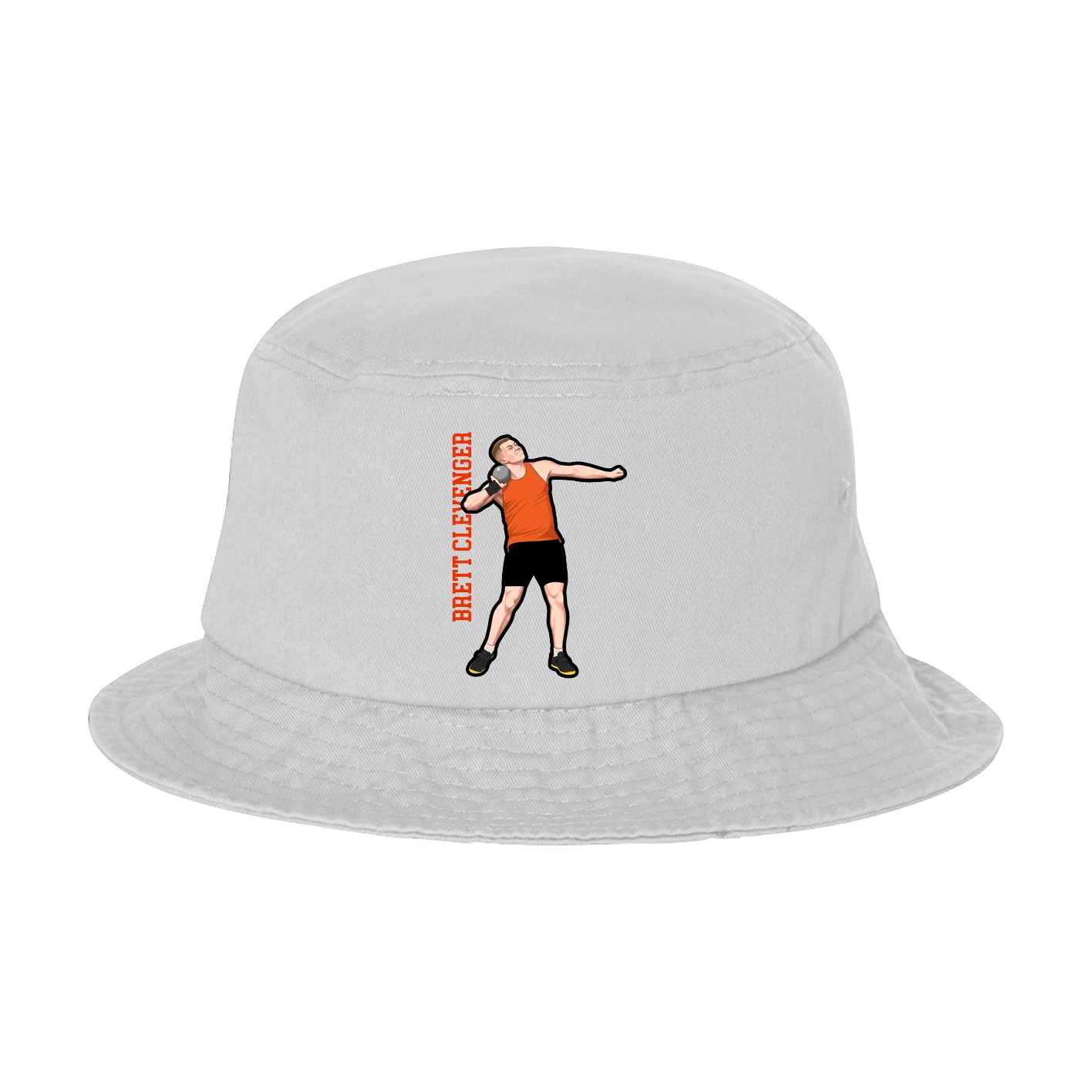 Bucket Cap — Name Vertical in White