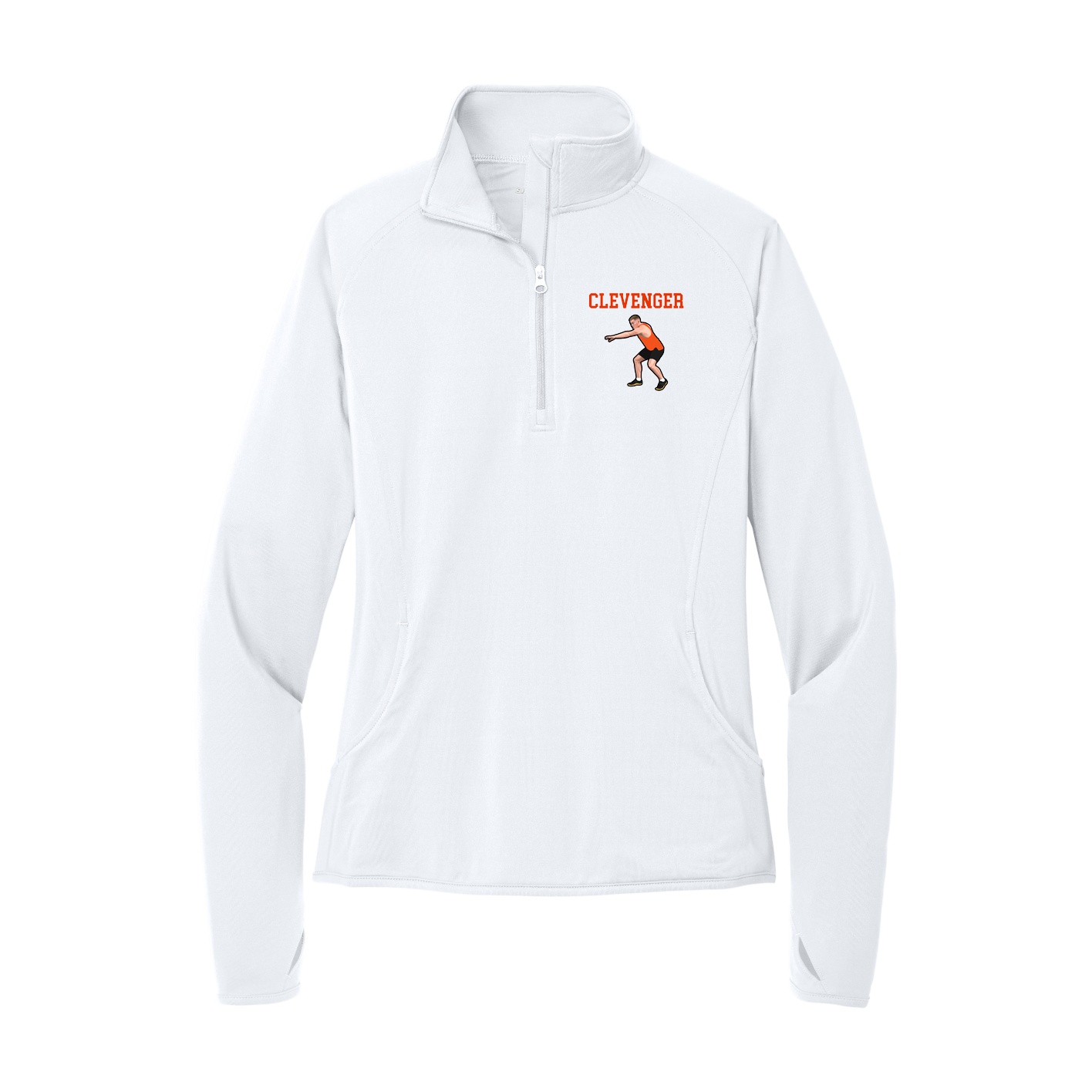 Women's Q-Zip Pullover — Shirsey in White