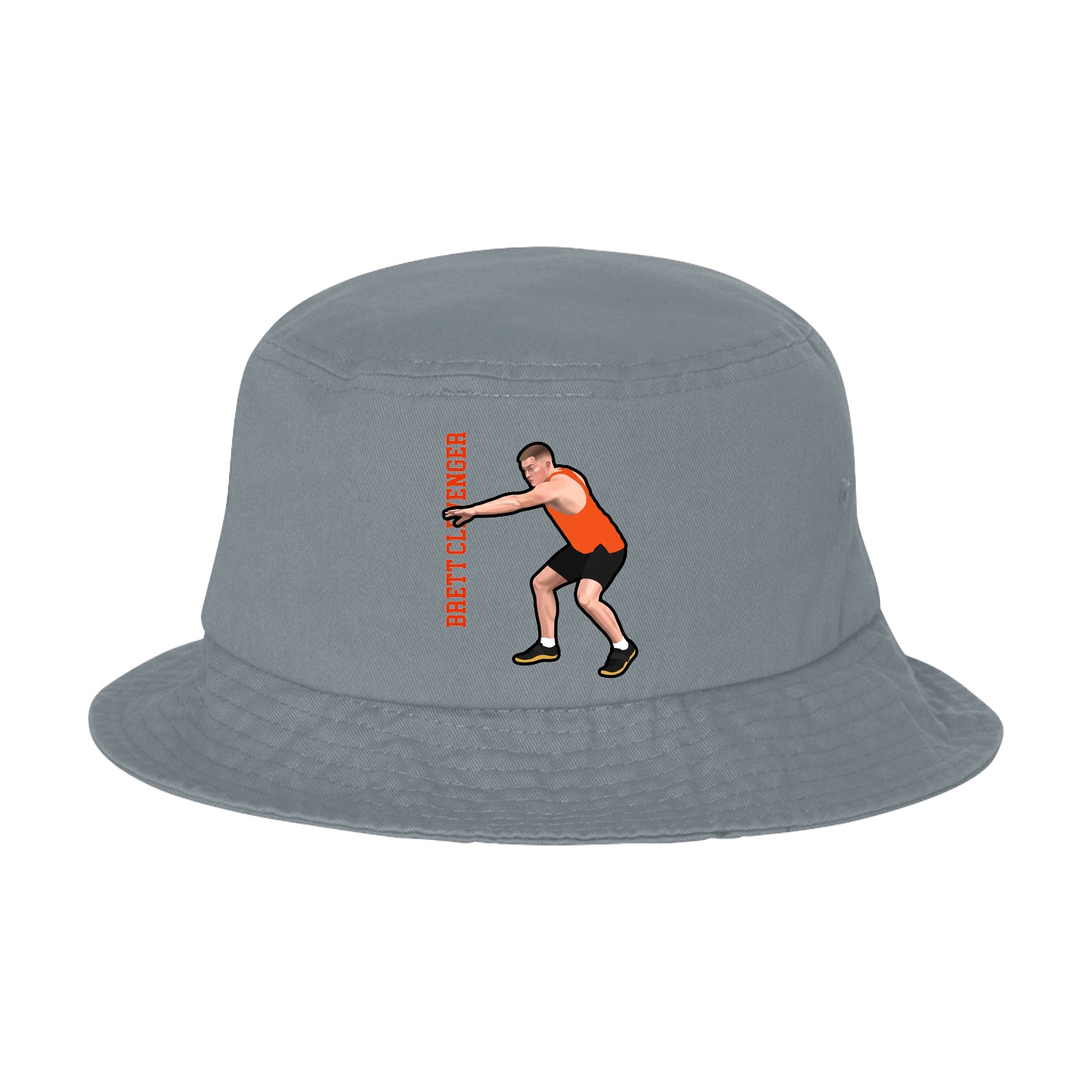 Bucket Cap — Name Vertical in Grey