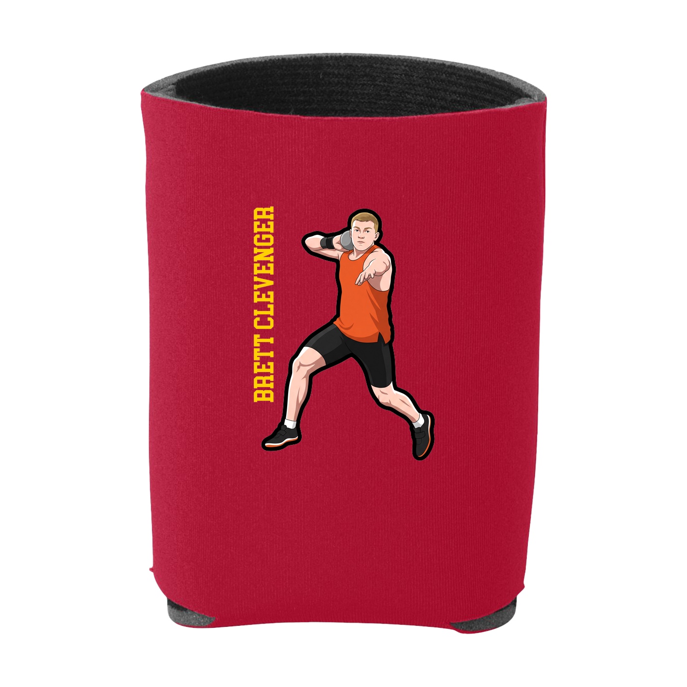Can Holder — Name Vertical in Red