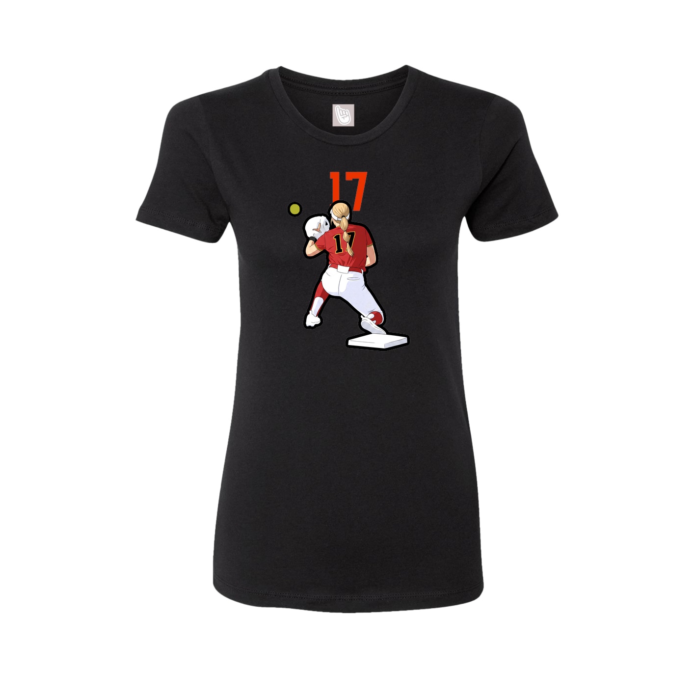 Womens Tee — Number Top in Black