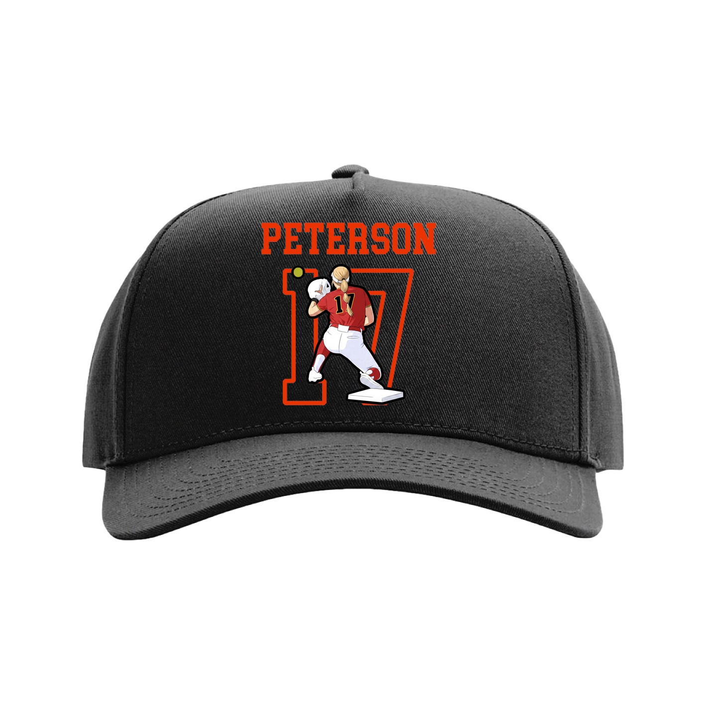 Full Fabric Five-Panel Champ Cap — Shirsey in Black