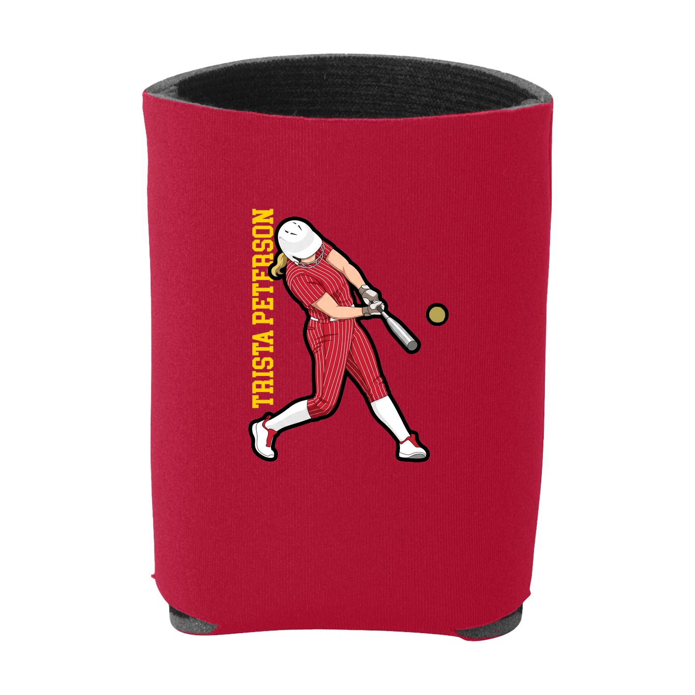 Can Holder — Name Vertical in Red
