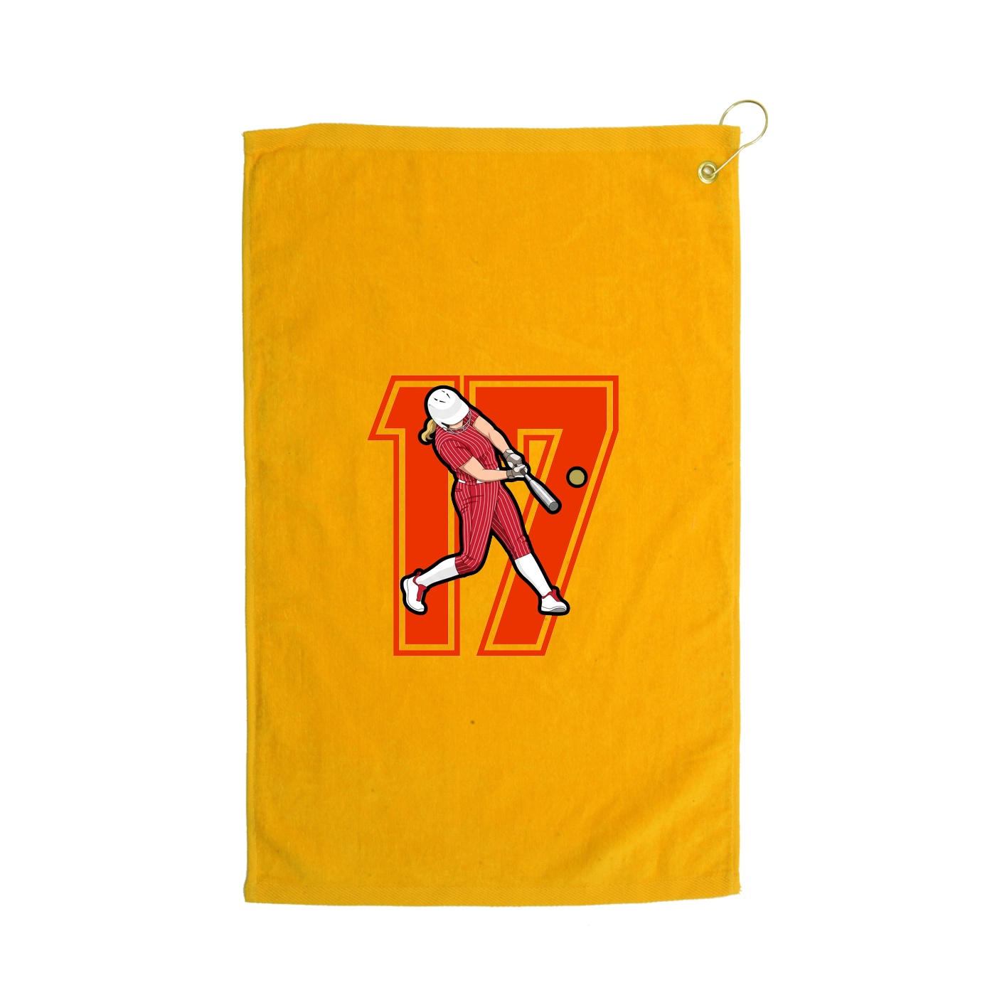 Golf Towel — Number in Gold