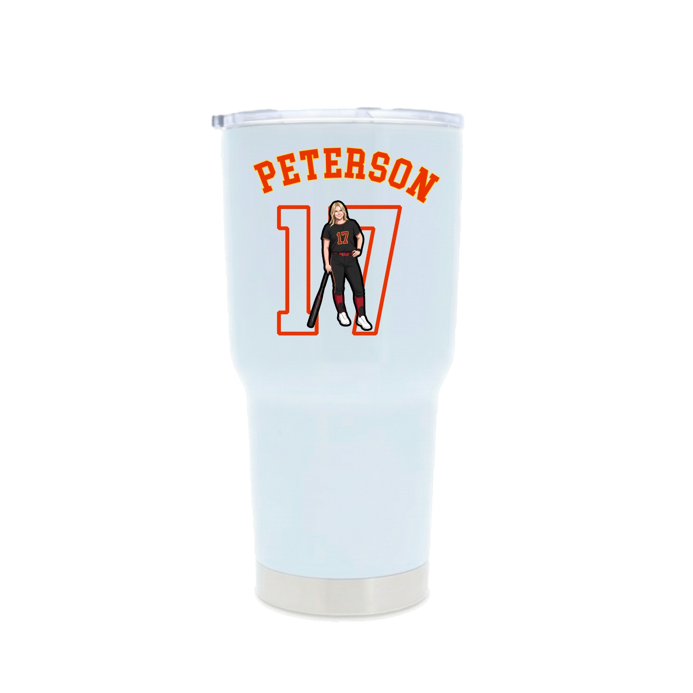 30oz Stainless Steel Tumbler — Shirsey Arch in White