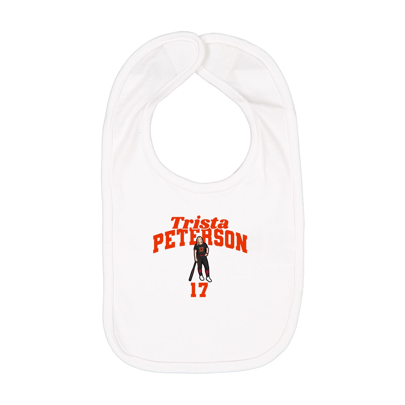 Infant Bib — Signature Arch in White
