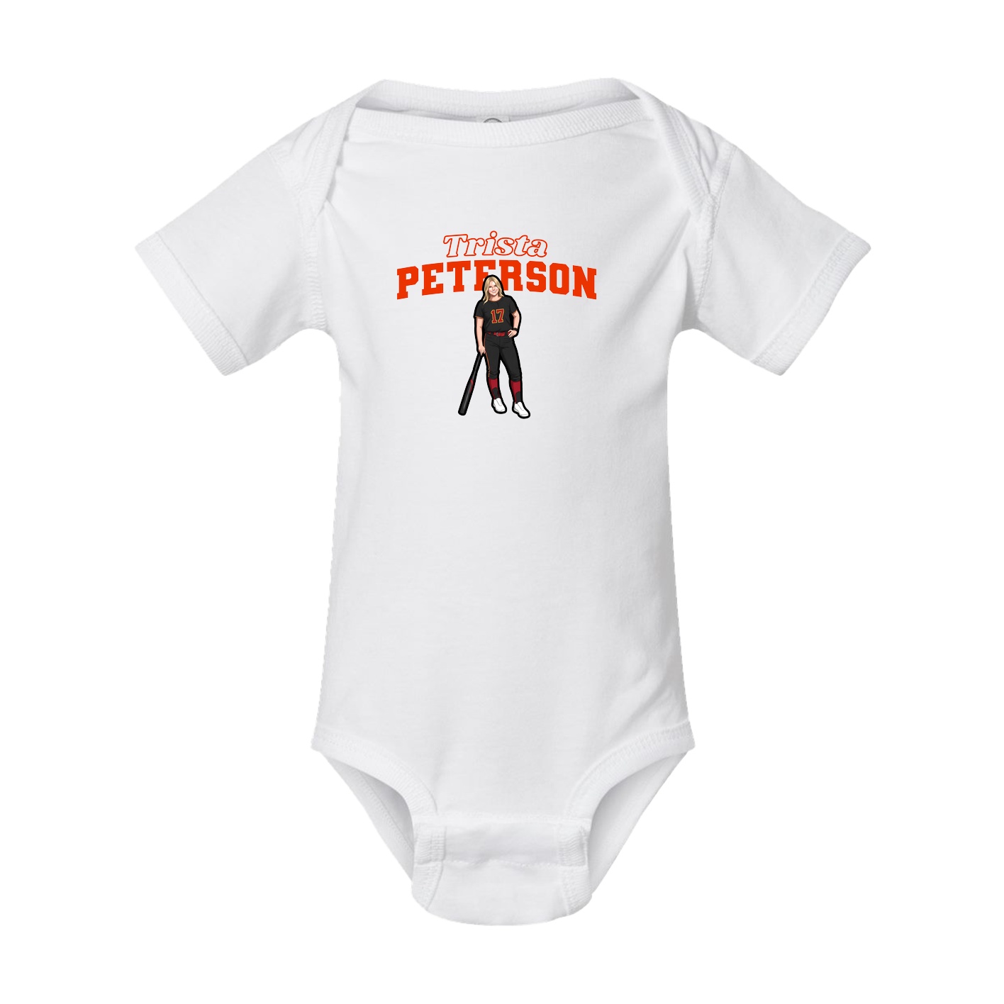 Baby Onesie — Name Arch in White