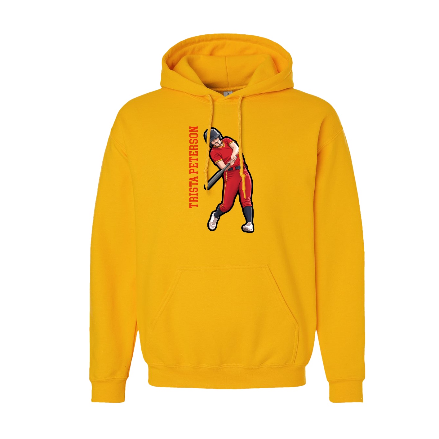 Hoodie — Name Vertical in Gold