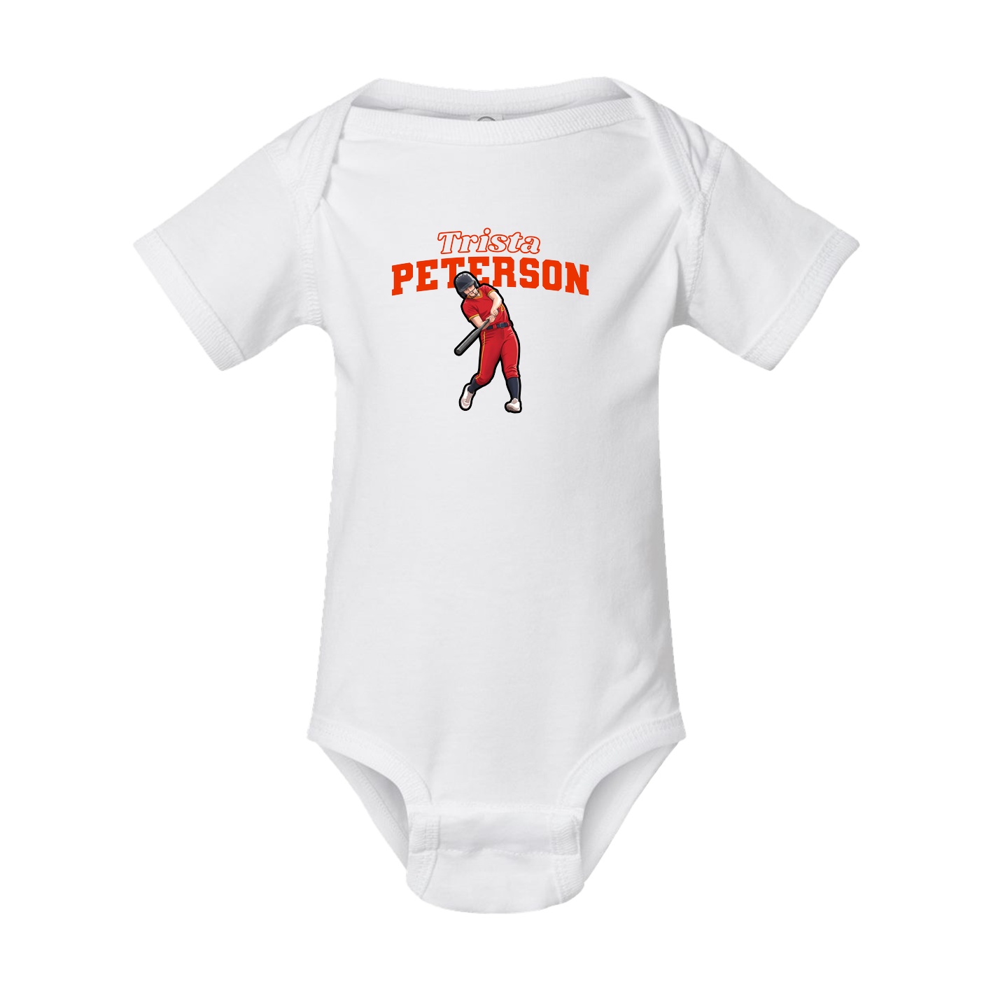 Baby Onesie — Name Arch in White