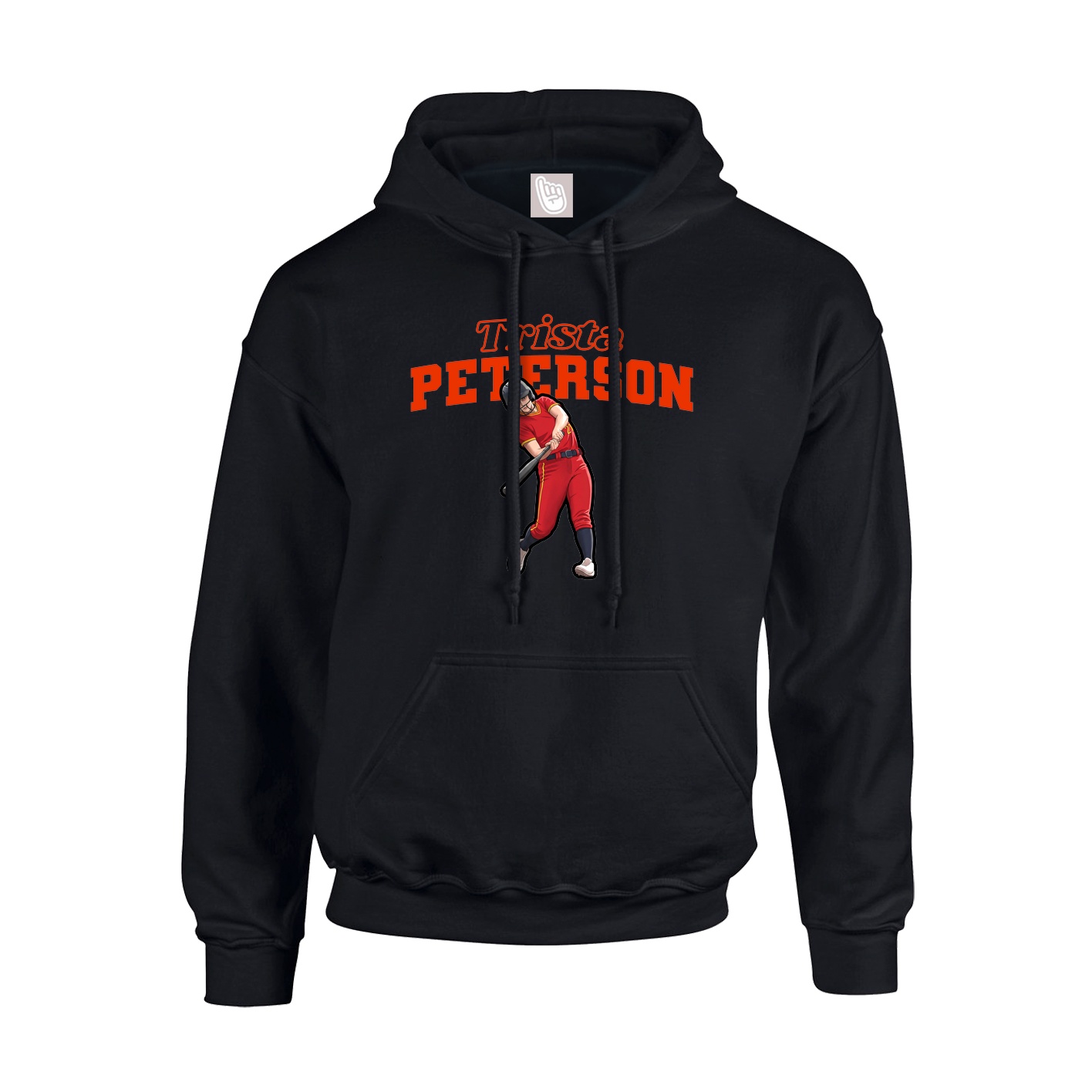 Youth Hoodie — Name Arch in Black