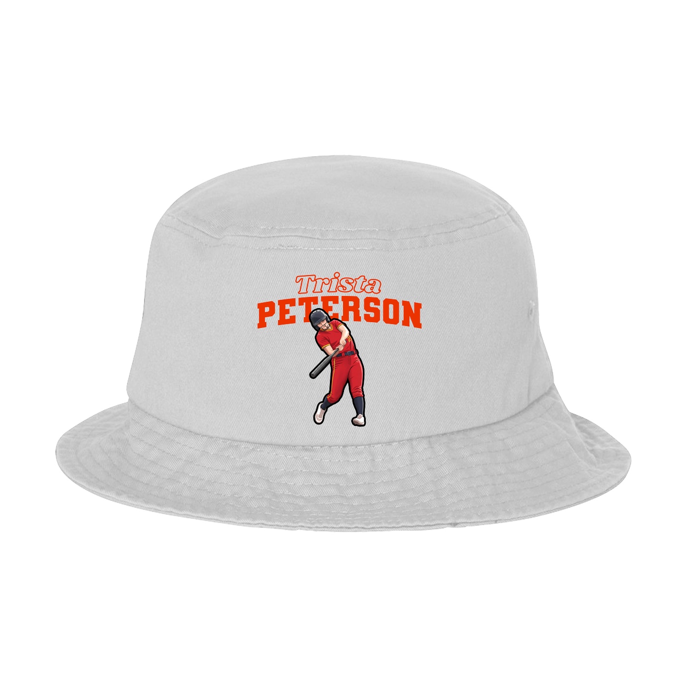 Bucket Cap — Name Arch in White