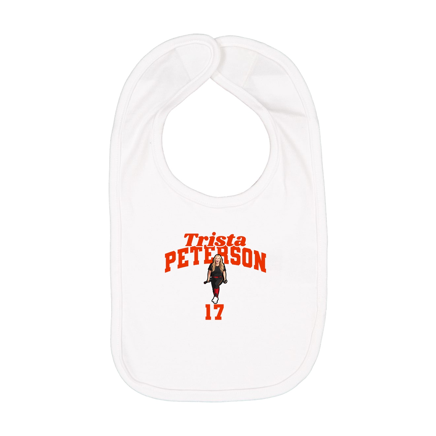 Infant Bib — Signature Arch in White
