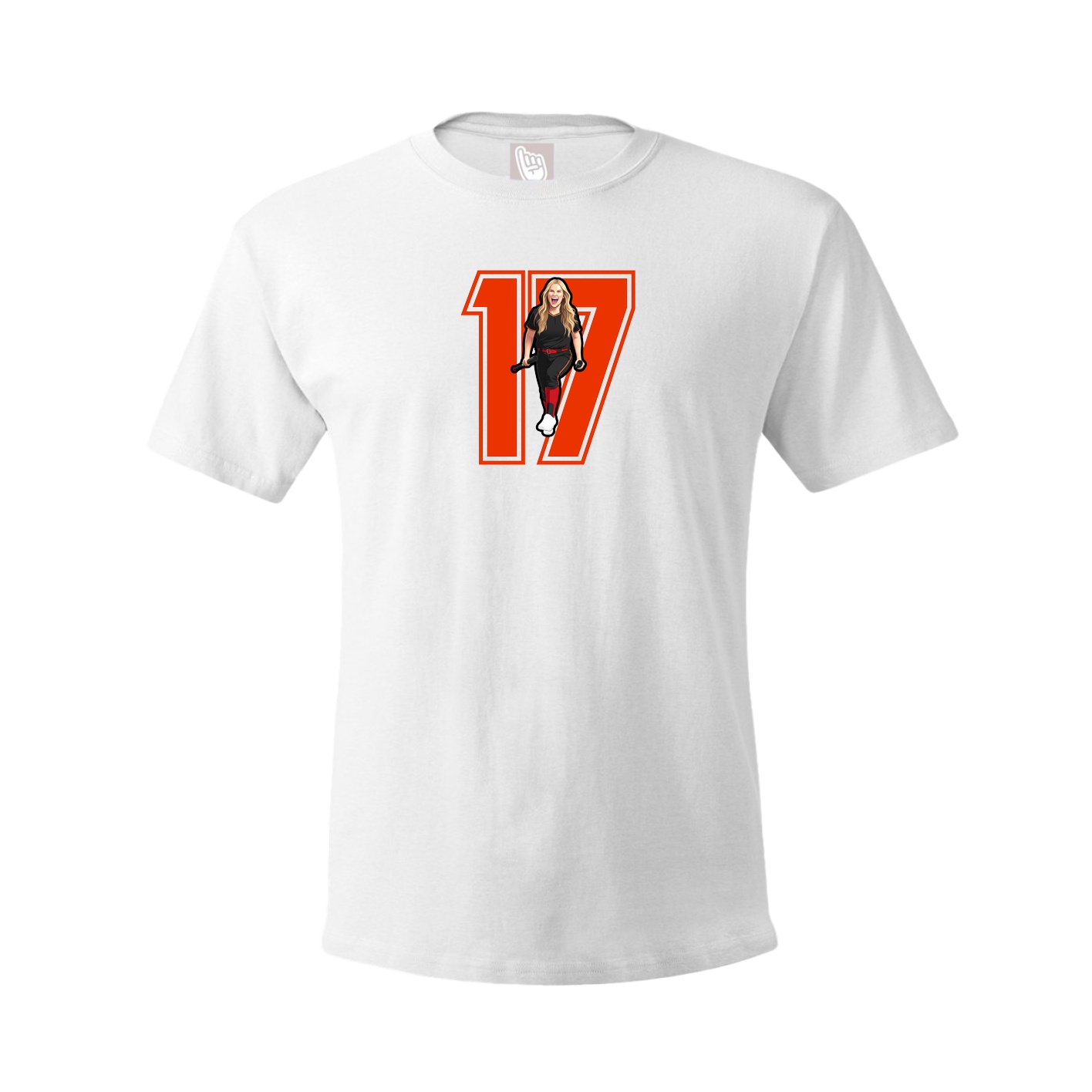Youth Tee — Number in White