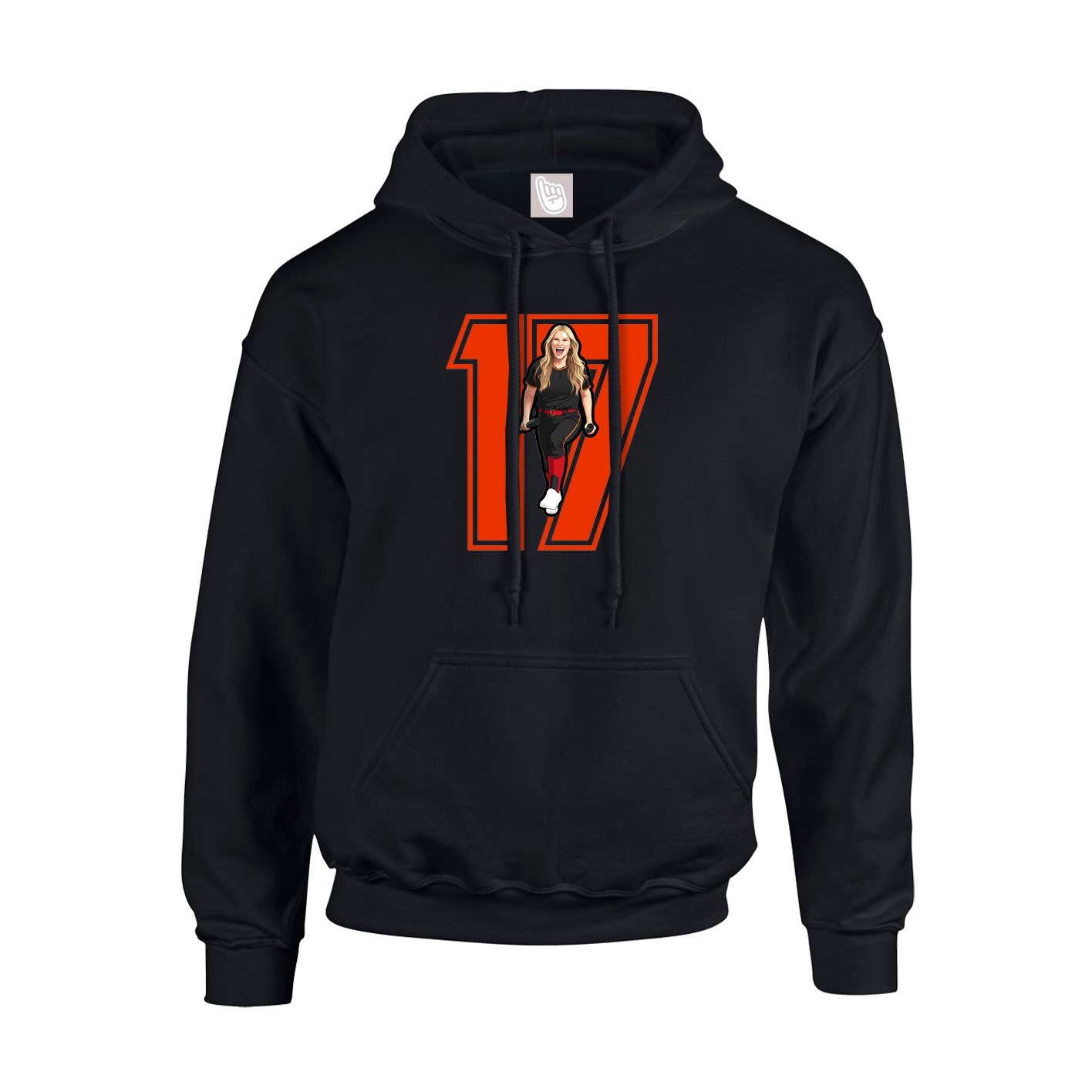 Hoodie — Number in Black