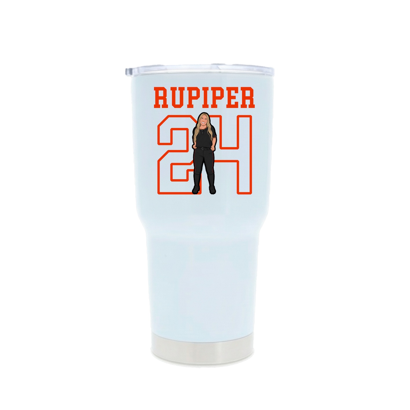 30oz Stainless Steel Tumbler — Shirsey in White