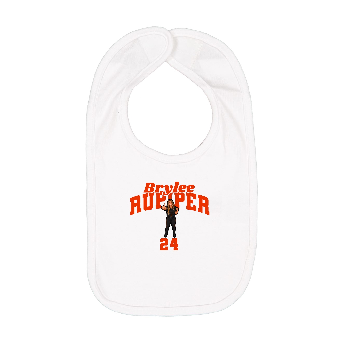 Infant Bib — Signature Arch in White